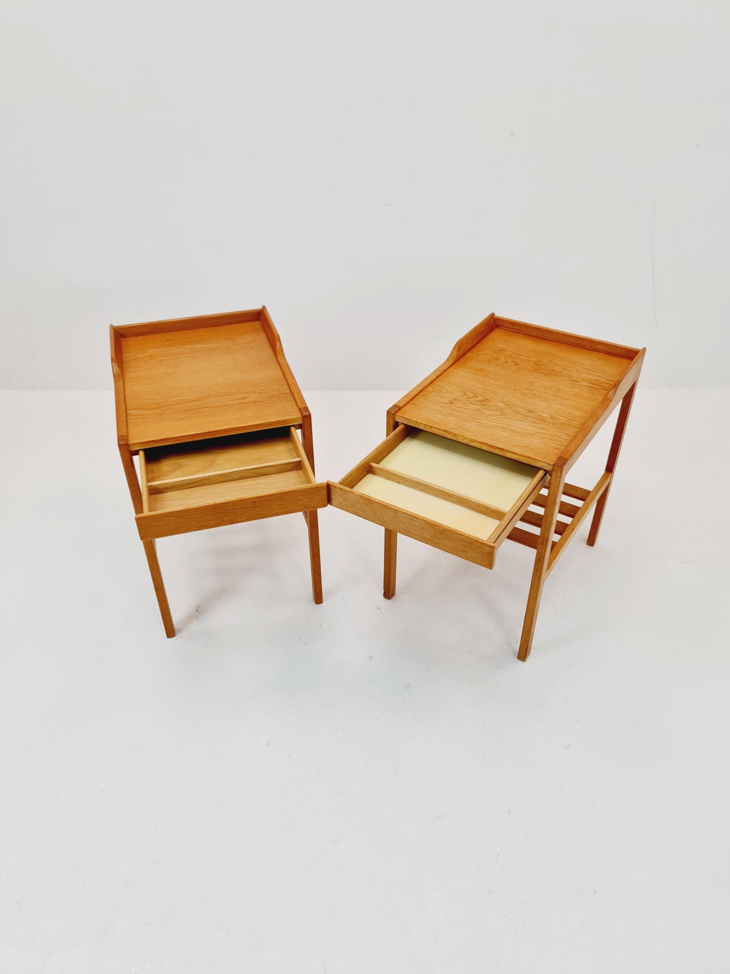 Swedish nightstands mid century design by Bertil Fridhagen for Bodafors ,1964 Set of 2