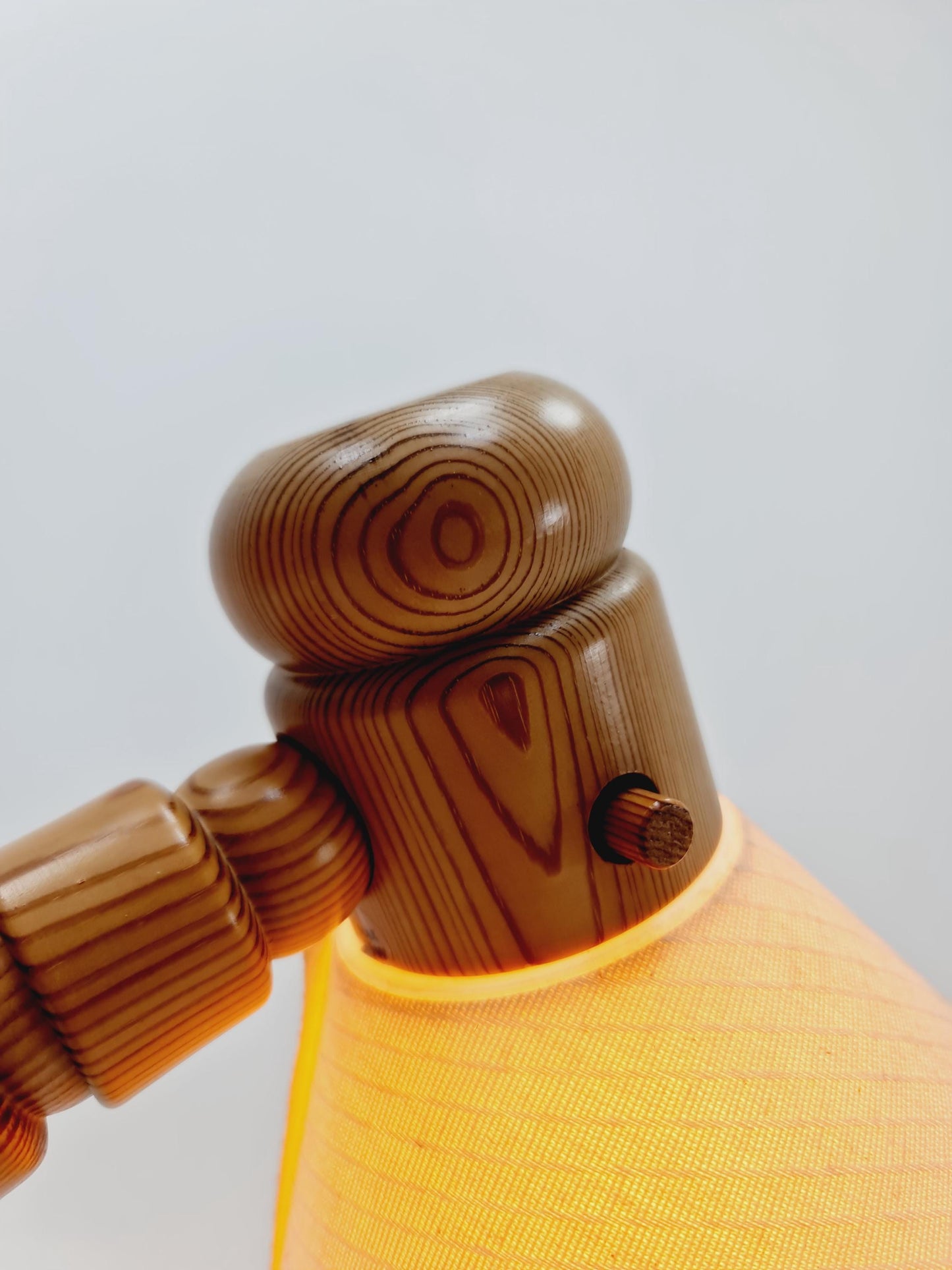 Vintage Swedish pine floor lamp by Solbackens Svarveri AB, 1970s