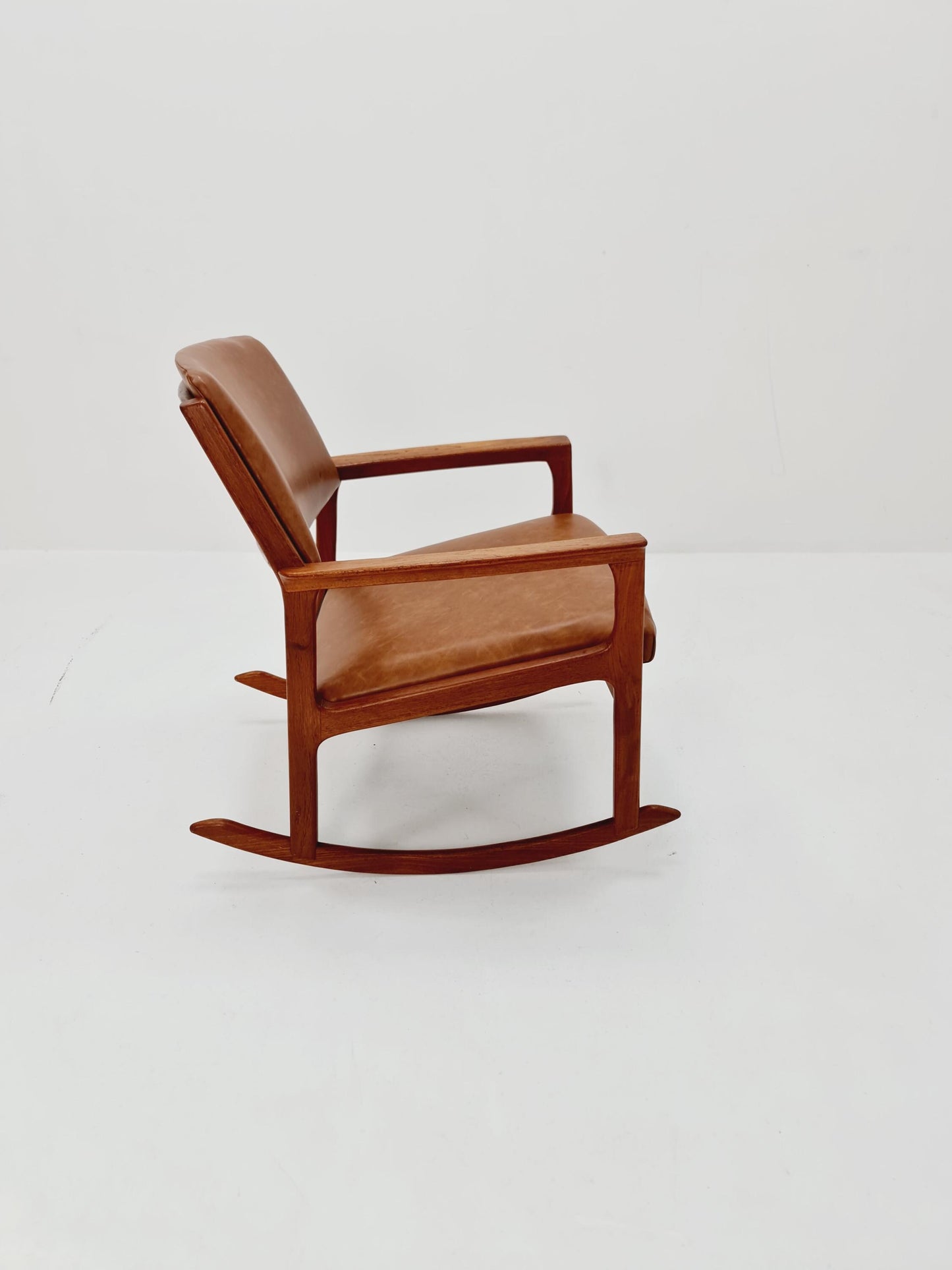Mid century Scandinavian solid teak Rocking Chair by bröderna Andersson, 1960s