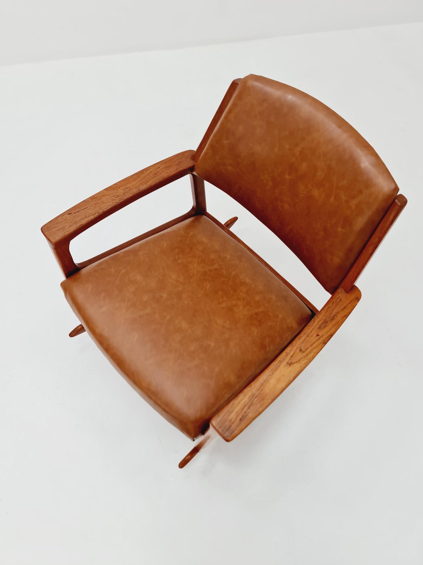 Mid century Scandinavian solid teak Rocking Chair by bröderna Andersson, 1960s
