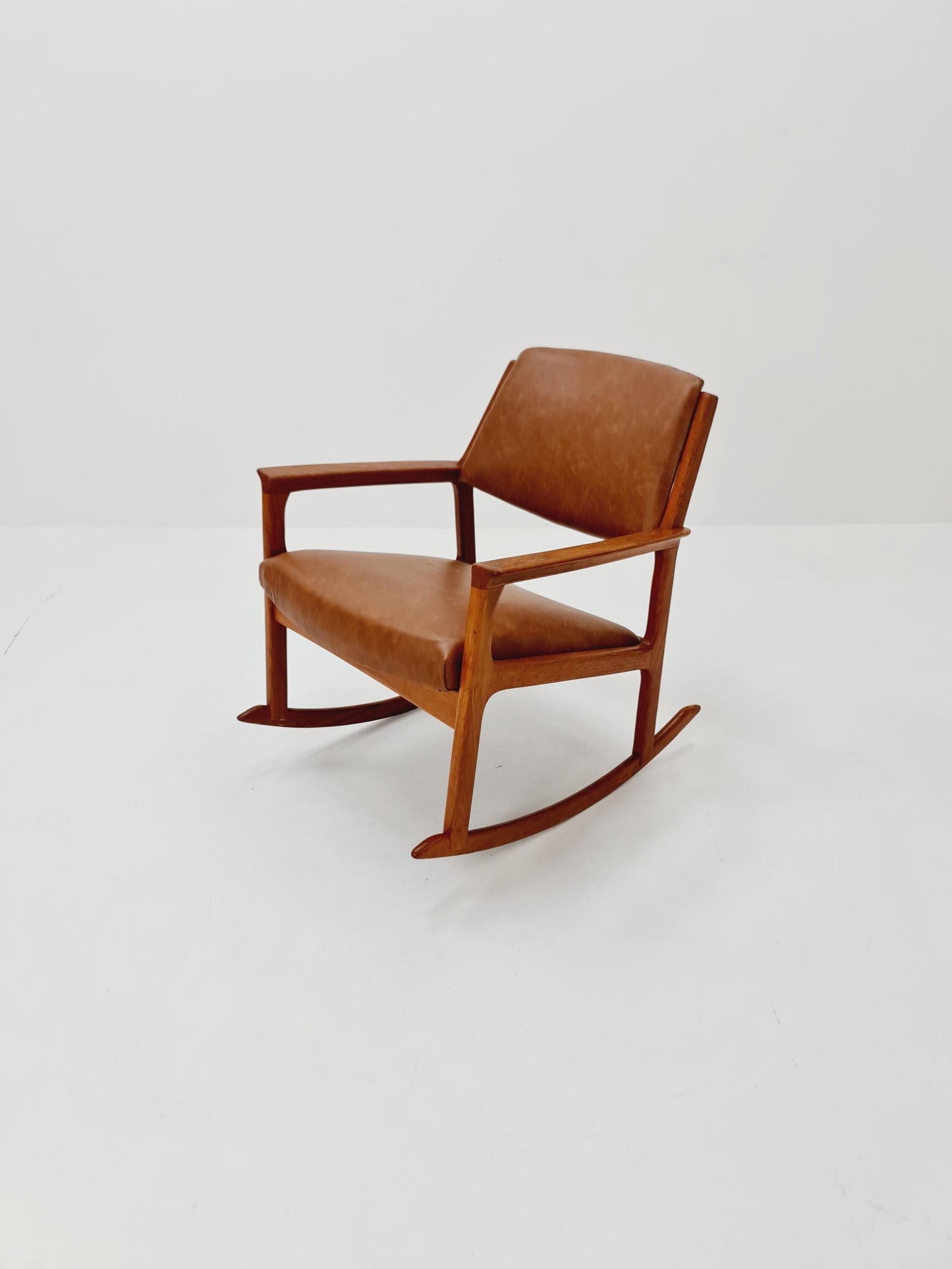 Mid century Scandinavian solid teak Rocking Chair by bröderna Andersson, 1960s