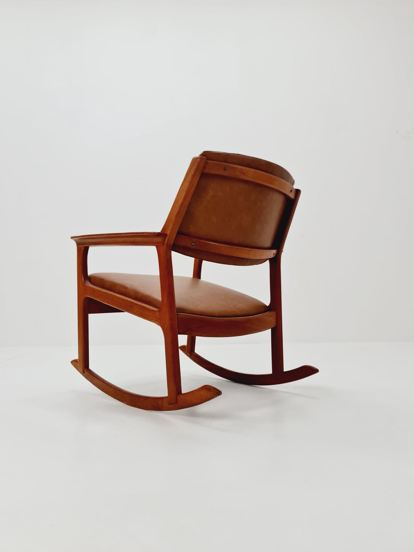 Mid century Scandinavian solid teak Rocking Chair by bröderna Andersson, 1960s