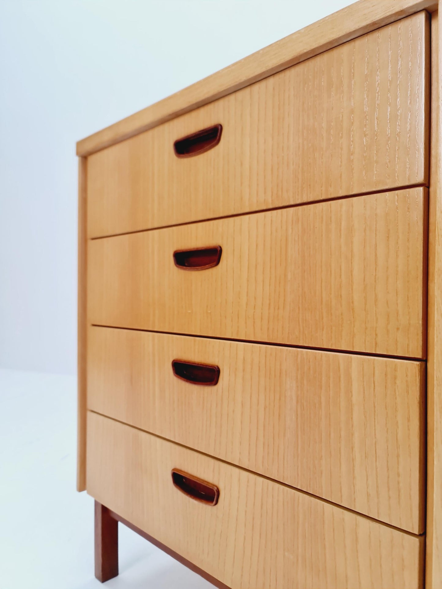 German Mid century Ash and Teak nightstands/ bedside tables BY WK Möbel , 1960s