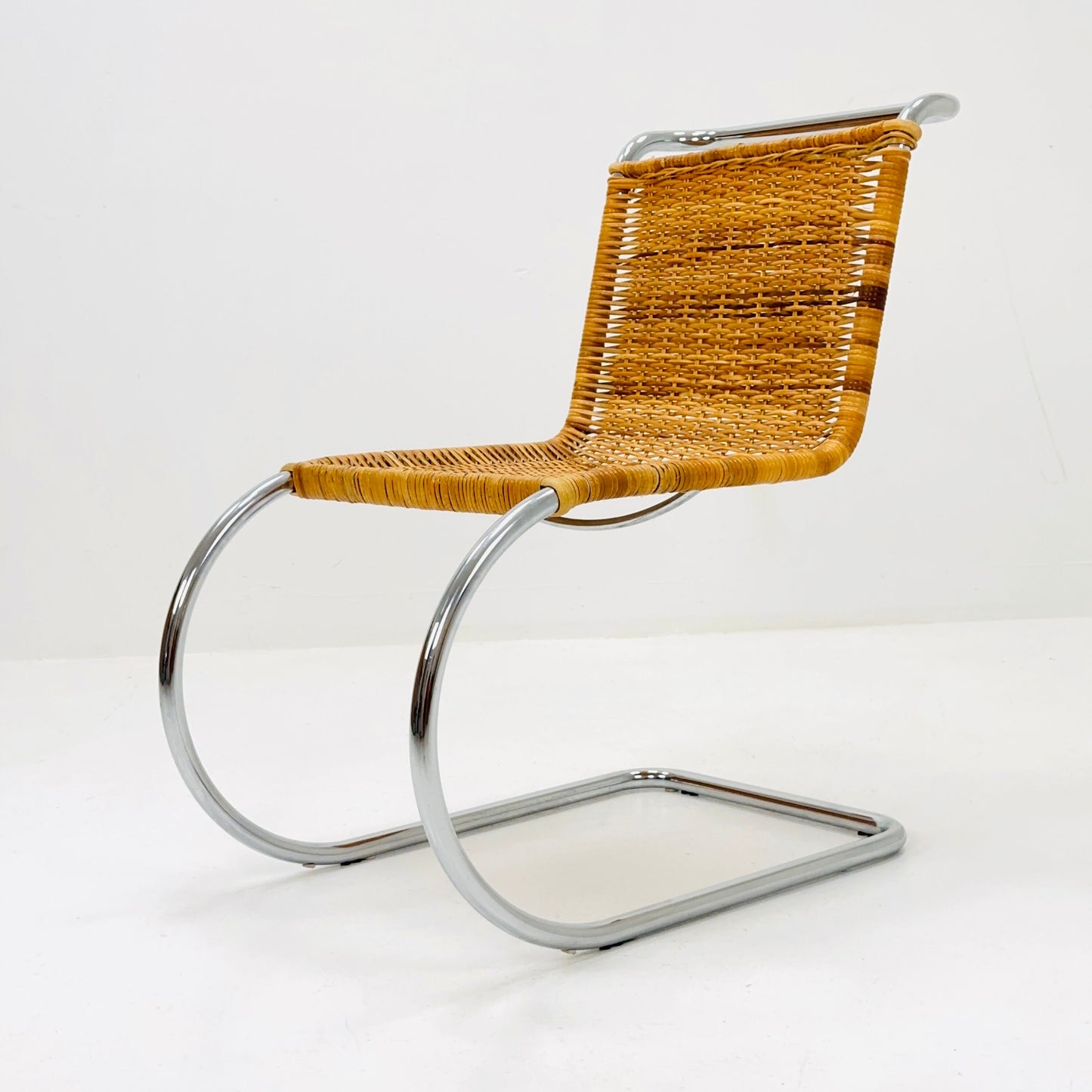 Mid century Bauhaus B42/MR10 Rattan Easy chair by Mies Van Der Rohe for Tecta, 1980