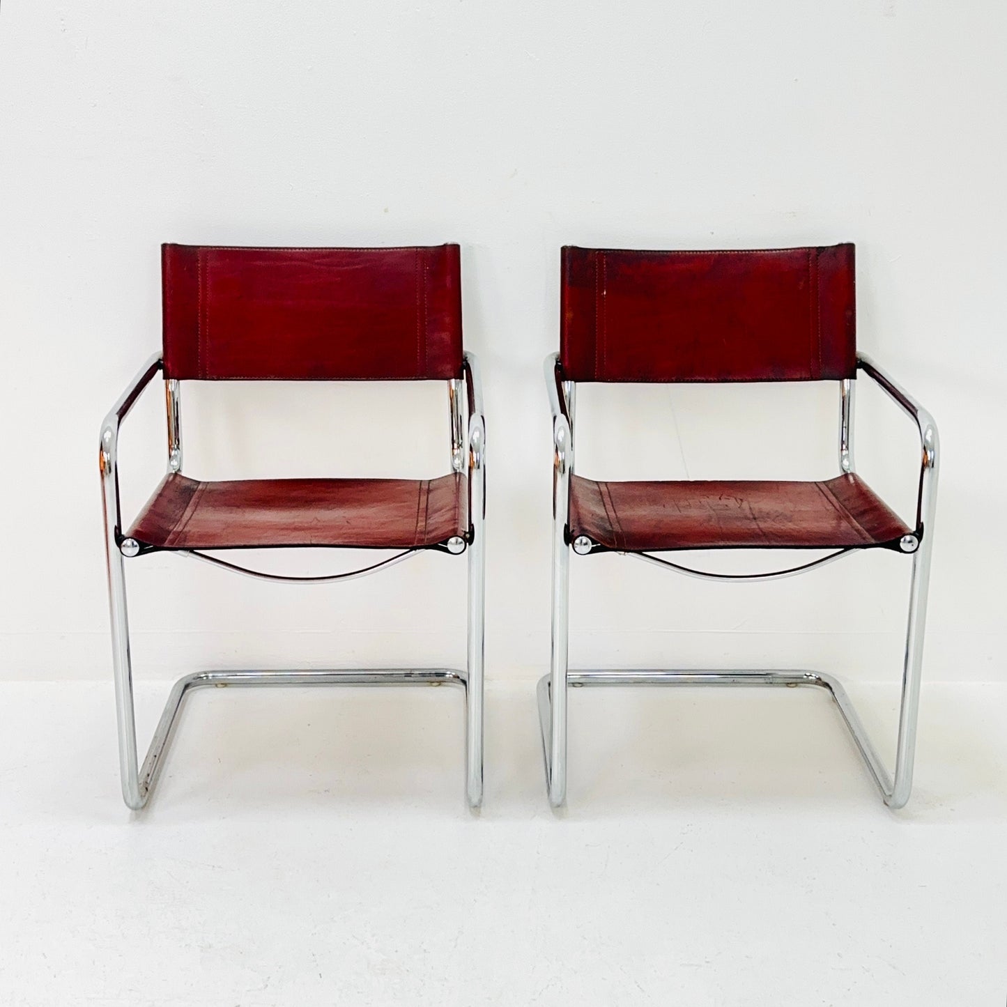 set of 2 Mid century Model MG5 Centro Studi desk chair by Mart Stam & Marcel Breuer for Matteo Grassi, 1970s