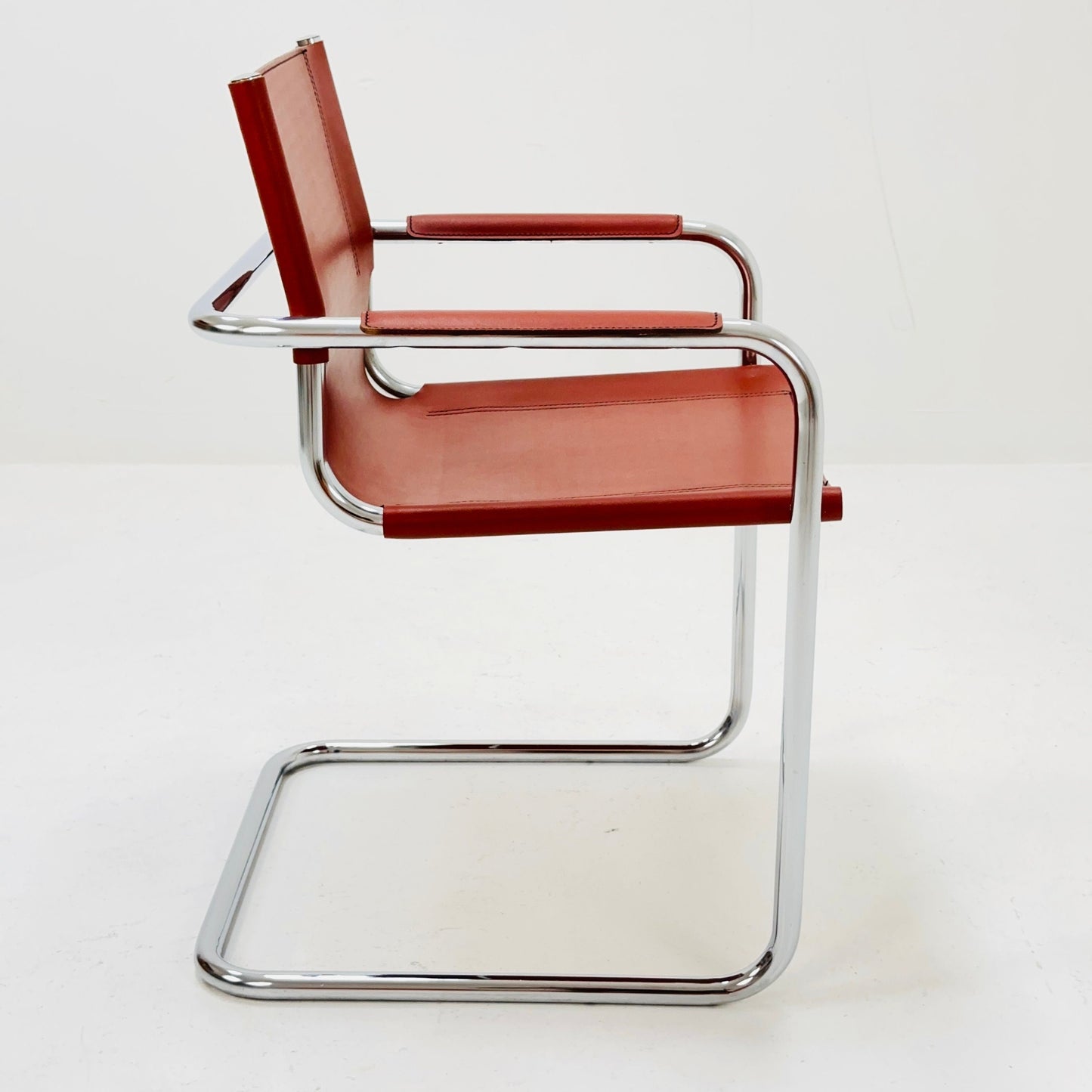 Bauhaus mid century Visitor Chair MG5 by mart stam and Marcel Brauer Italy 1980s
