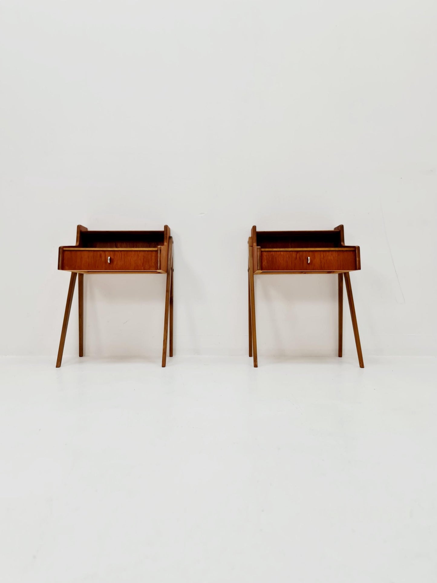 Mid century Danish teak side tables/ Bedside tables/ Nightstands, Denmark, 1960s, set of 2