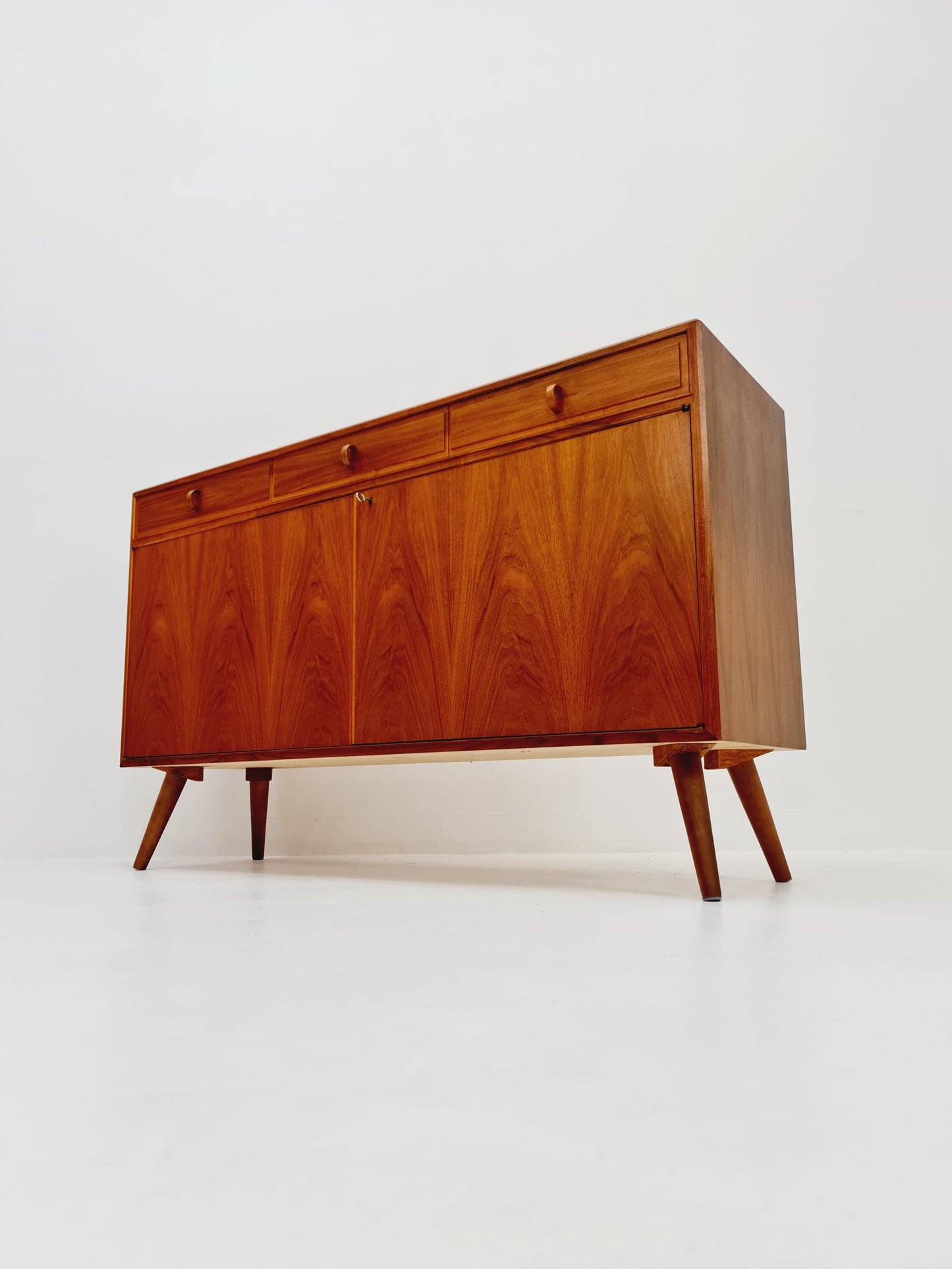 Mid Century Modern Swedish walnut sideboard by B. Fridhagen for Bodafors, 1964