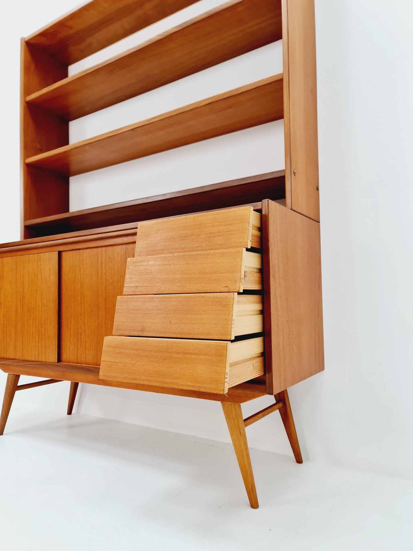 Danish freestanding vintage bookshelf system/ book case teak by Bengt Ruda, 1960s