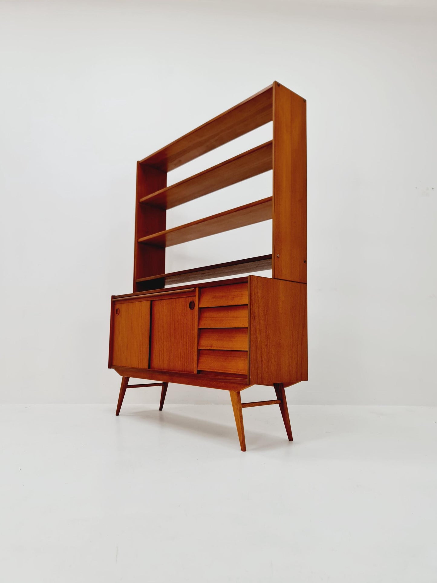 Danish freestanding vintage bookshelf system/ book case teak by Bengt Ruda, 1960s