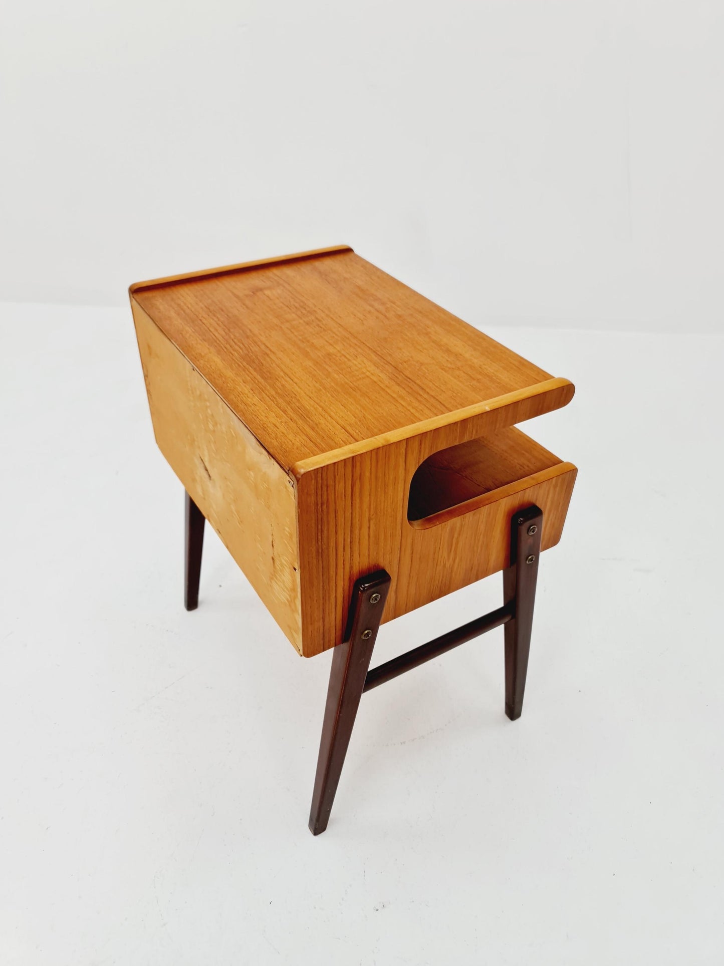 Midcentury Carlström & Co Teak Vintage Side table/ Bedside table/ Night stand straight from the sixties