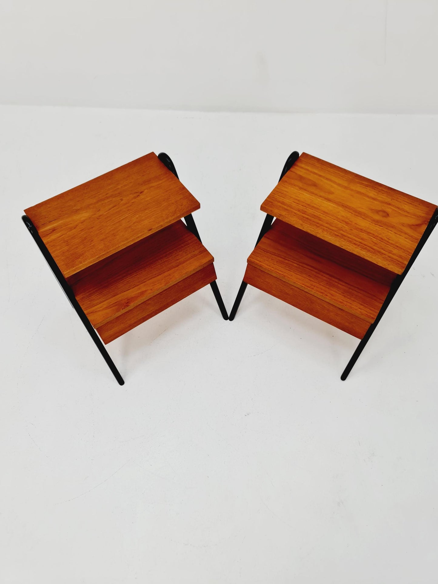 Pair of Danish teak vintage bedside tables/ Night stands, 1960s