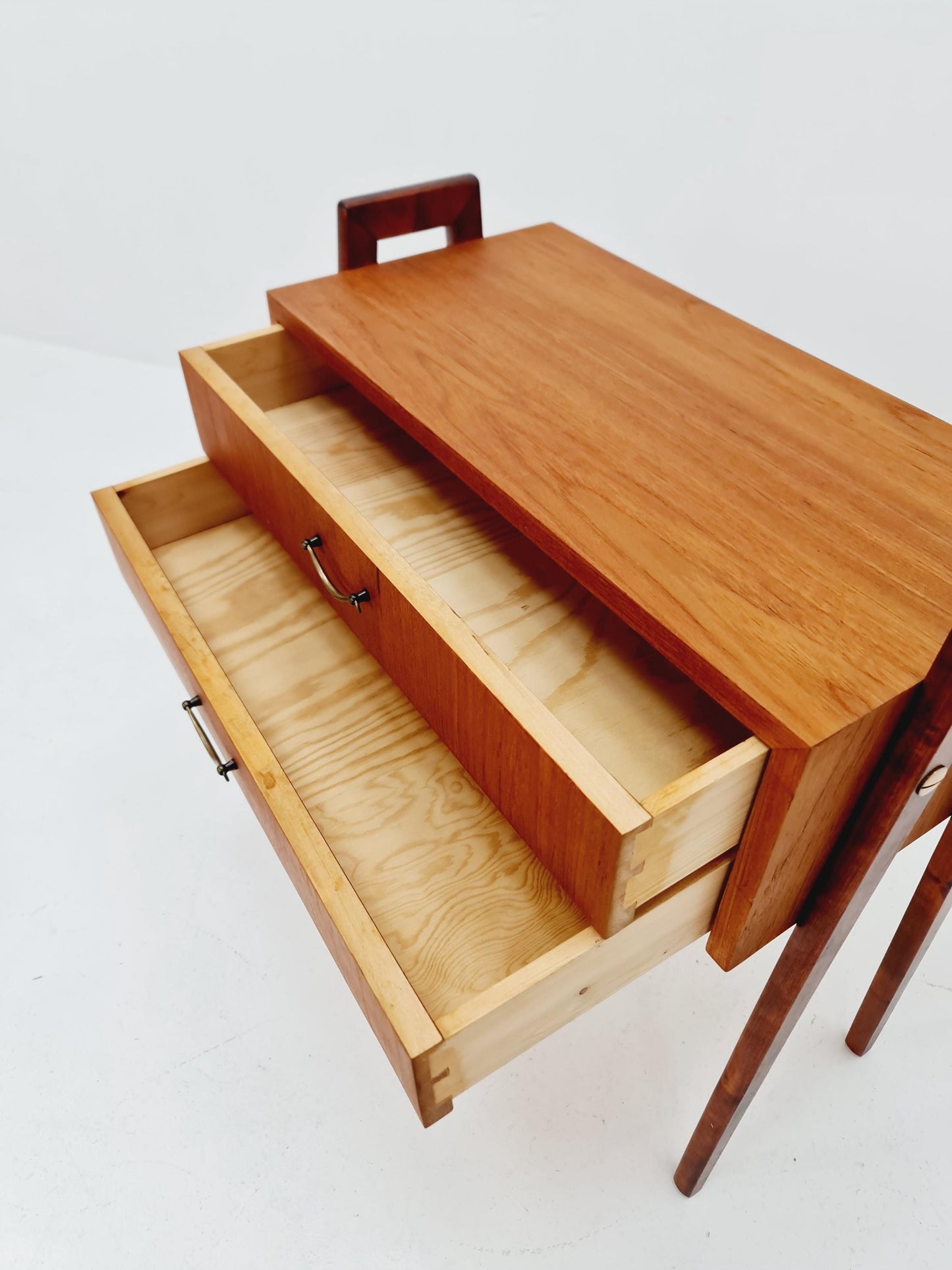 Midcentury Scandinavian Teak vintage Side table/ hallway/ Night stand, 1960s