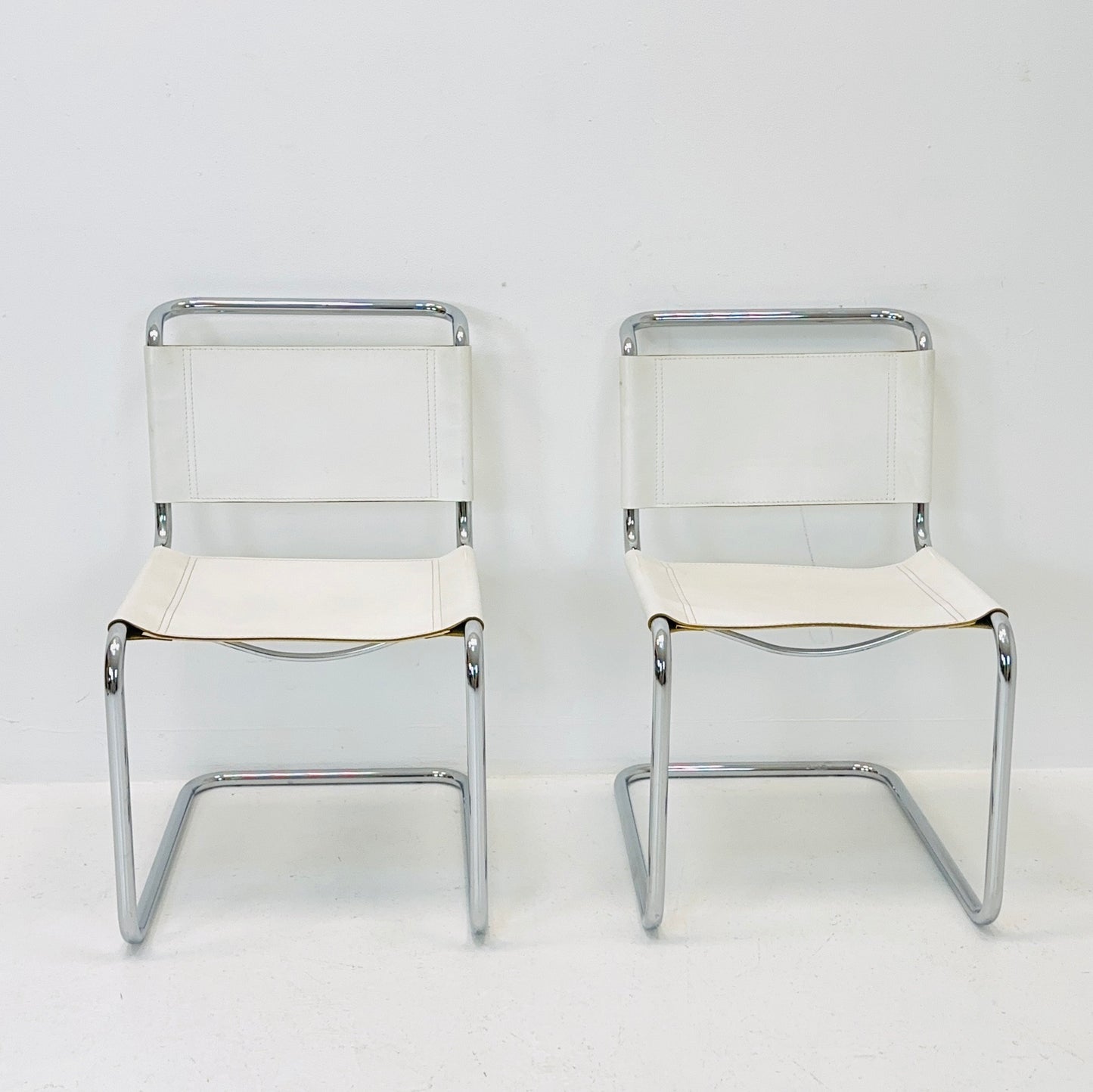 set of 2 Mid-Century Bauhaus S33 Chair by Mart Stam of Italy 1980s