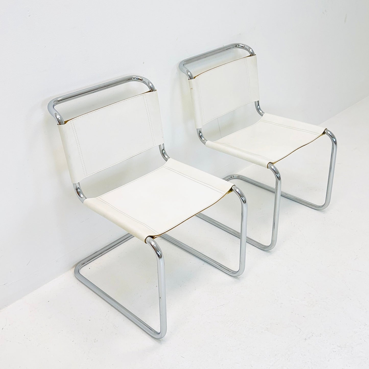 set of 2 Mid-Century Bauhaus S33 Chair by Mart Stam of Italy 1980s