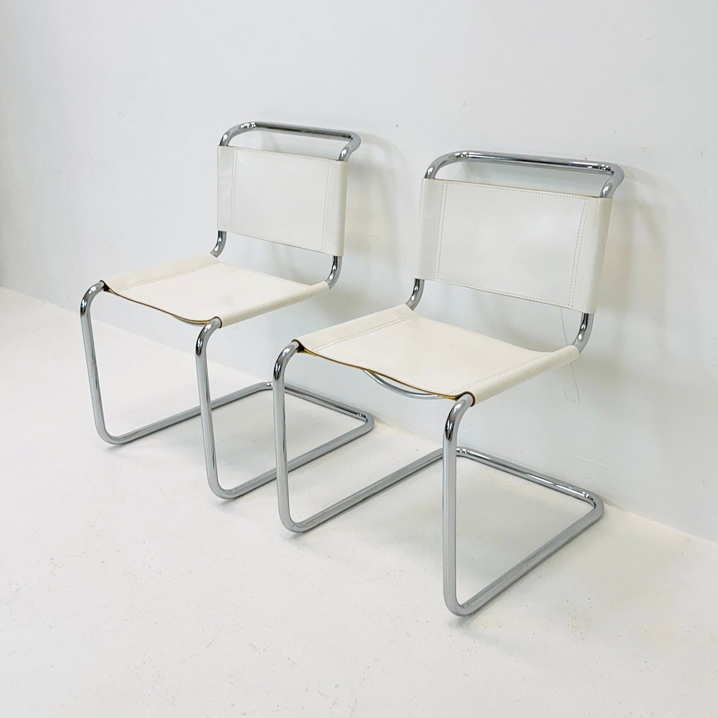 set of 2 Mid-Century Bauhaus S33 Chair by Mart Stam of Italy 1980s