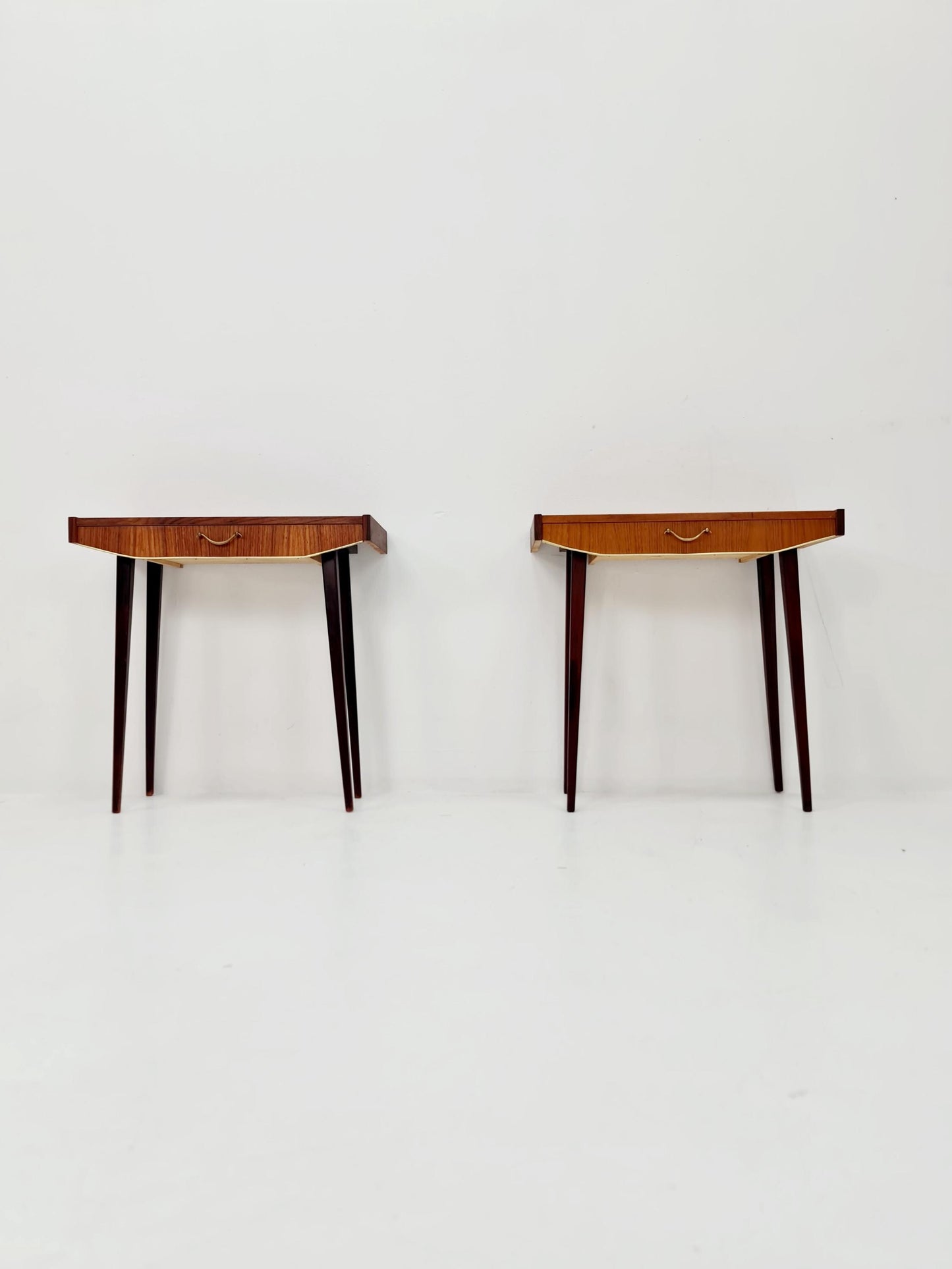 Mid century Danish teak side tables/ Bedside tables/ Nightstands, Denmark, 1960s, set of 2