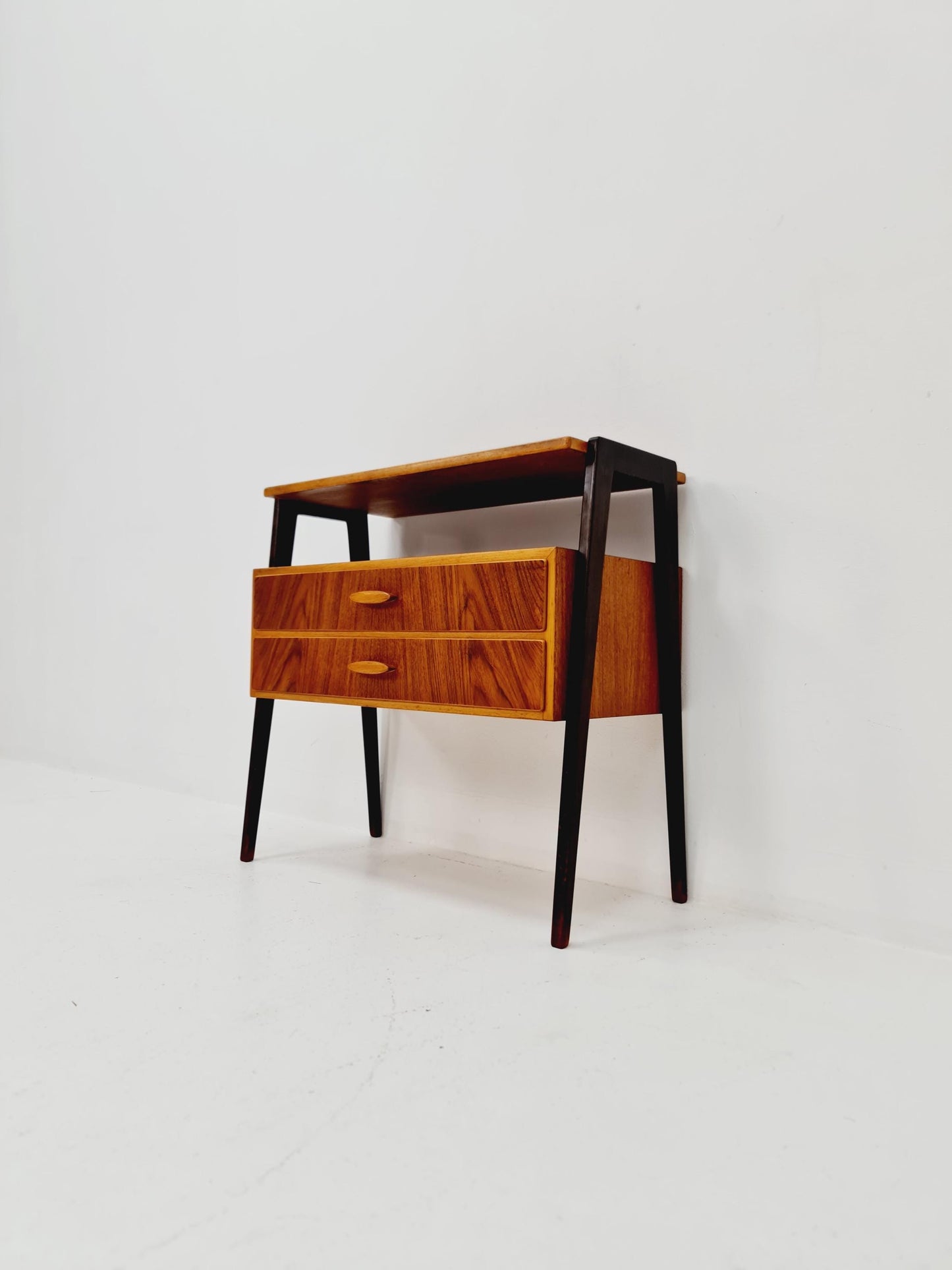 Midcentury Scandinavian Teak vintage Side table/ hallway/ Night stand, 1960s