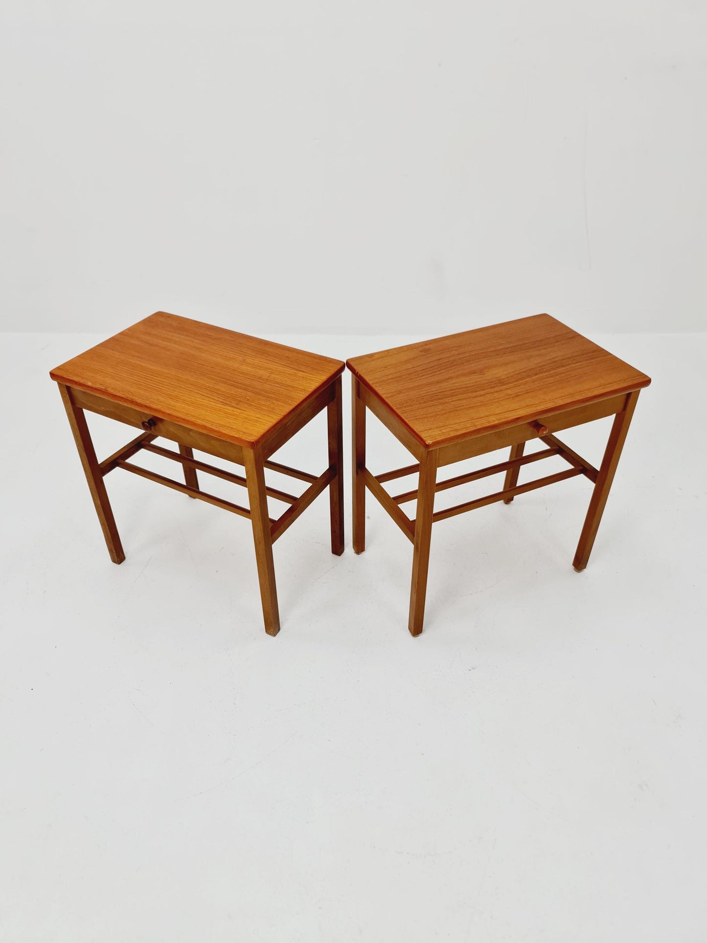 Mid century Danish teak side tables/ Bedside tables/ Nightstands, Denmark, 1960s, set of 2
