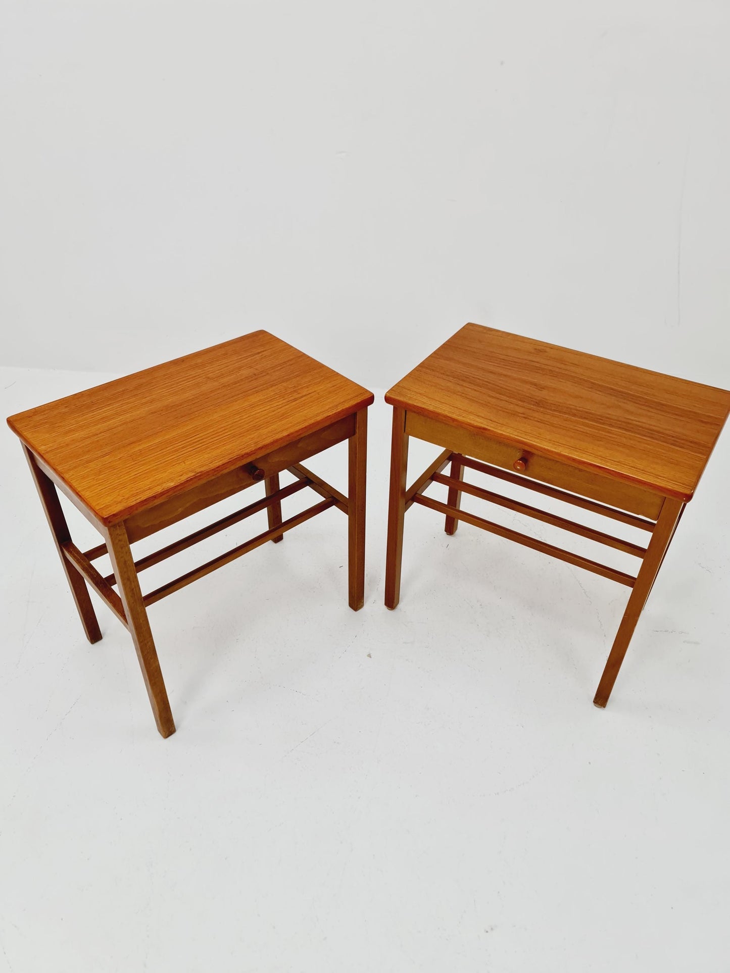 Mid century Danish teak side tables/ Bedside tables/ Nightstands, Denmark, 1960s, set of 2