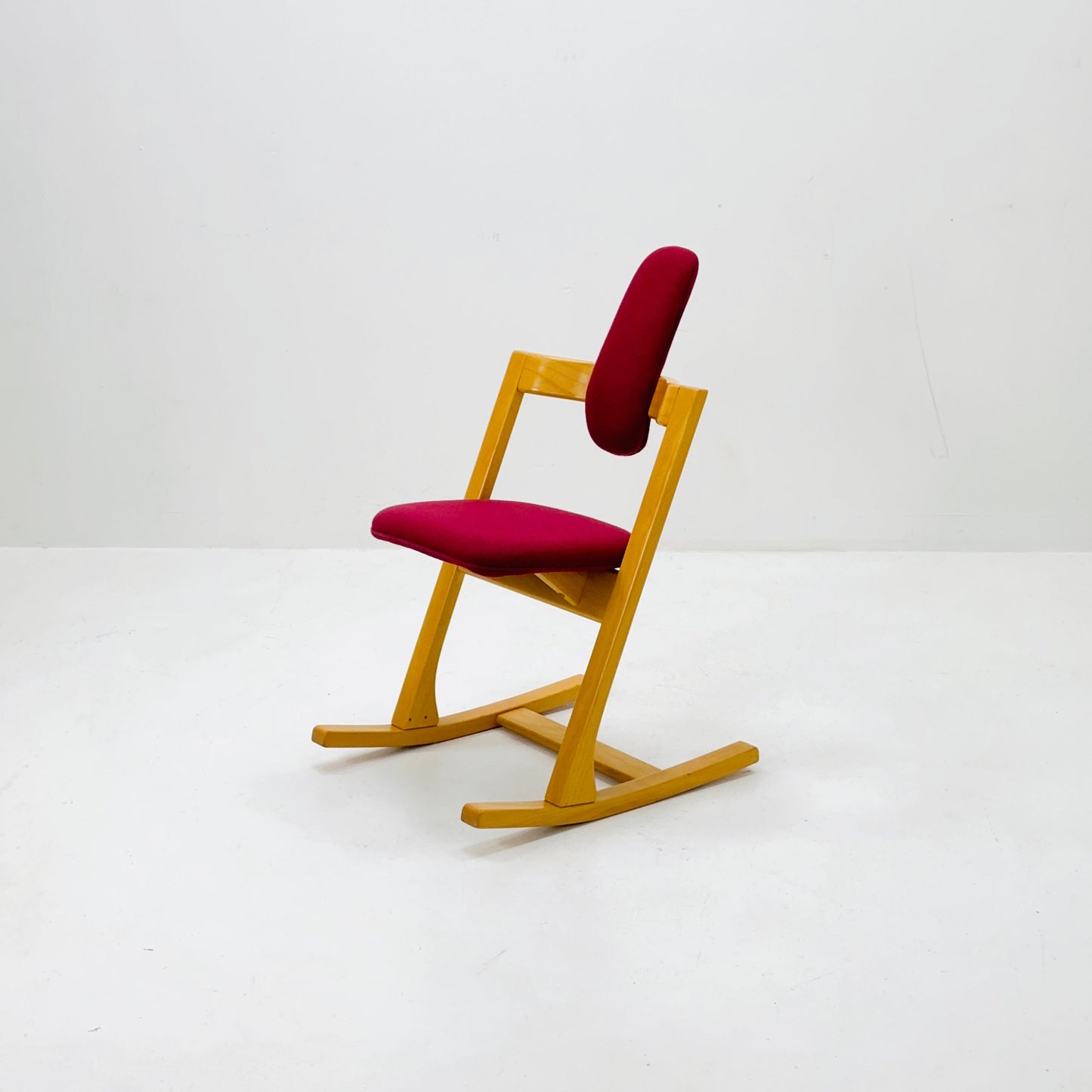 1970s Vintage Original Peter Opsvik for Stokke Teak Pendulum Balance Chair, 1980s ,Norway