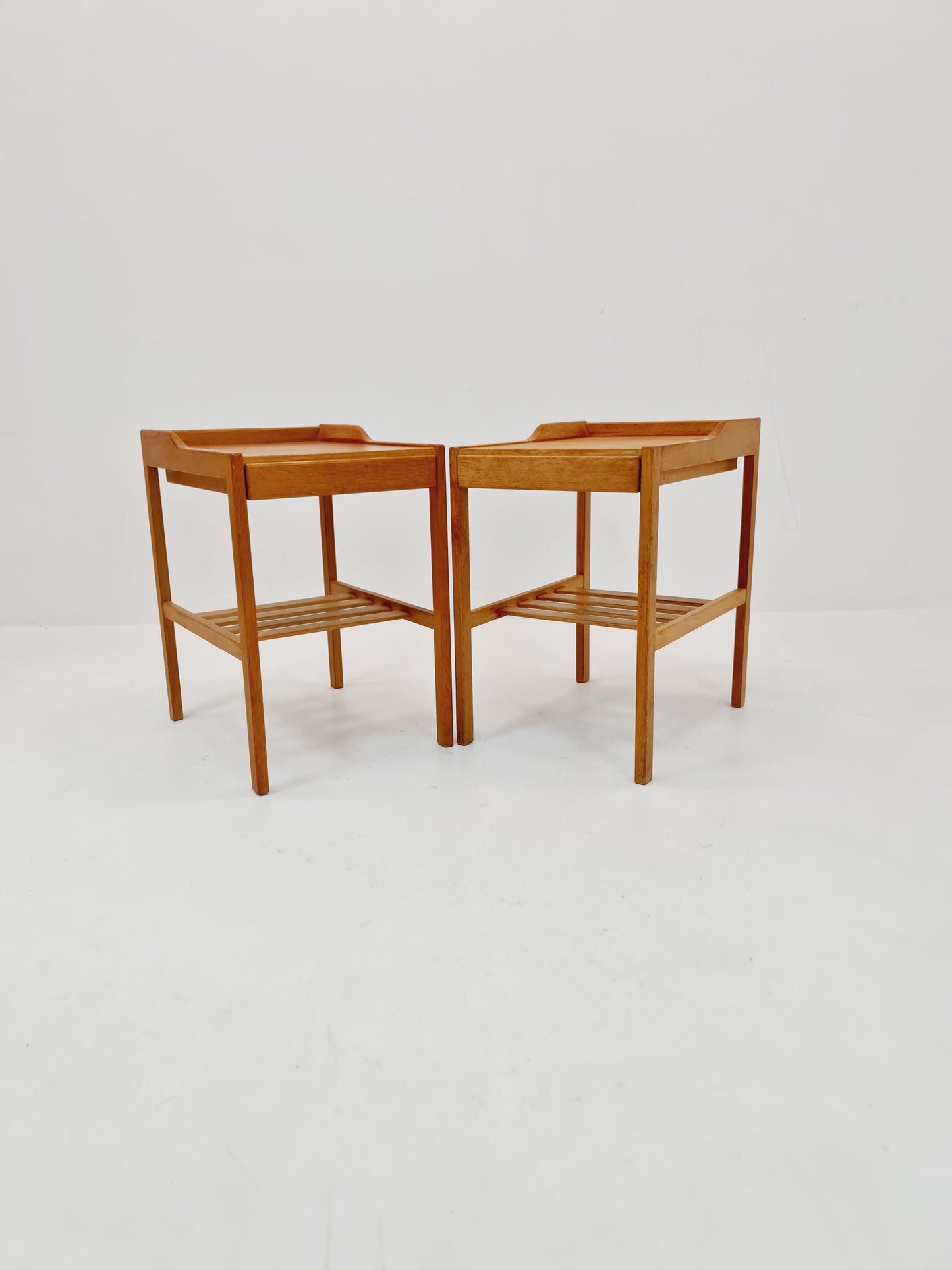 Swedish nightstands mid century design by Bertil Fridhagen for Bodafors ,1964 Set of 2