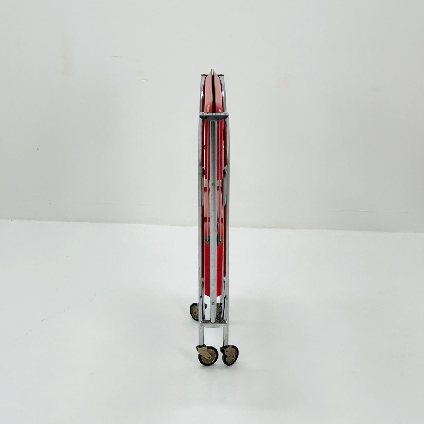 Mid century Folding red tea trolley /Serving trolley 1960-70s.