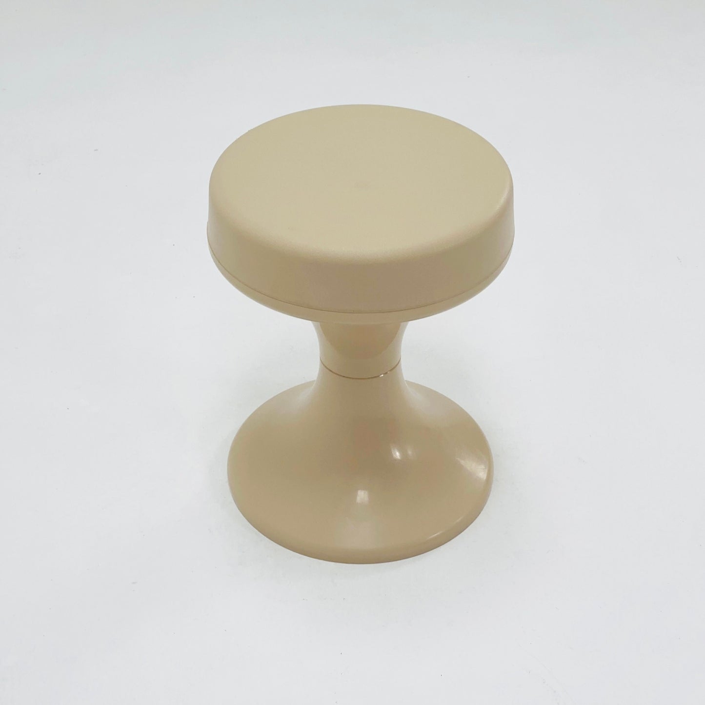 Space age beige stool by Isoklepa - space age stool - Tulip Stool - Vintage Plastic Stool - Germany, 1970s