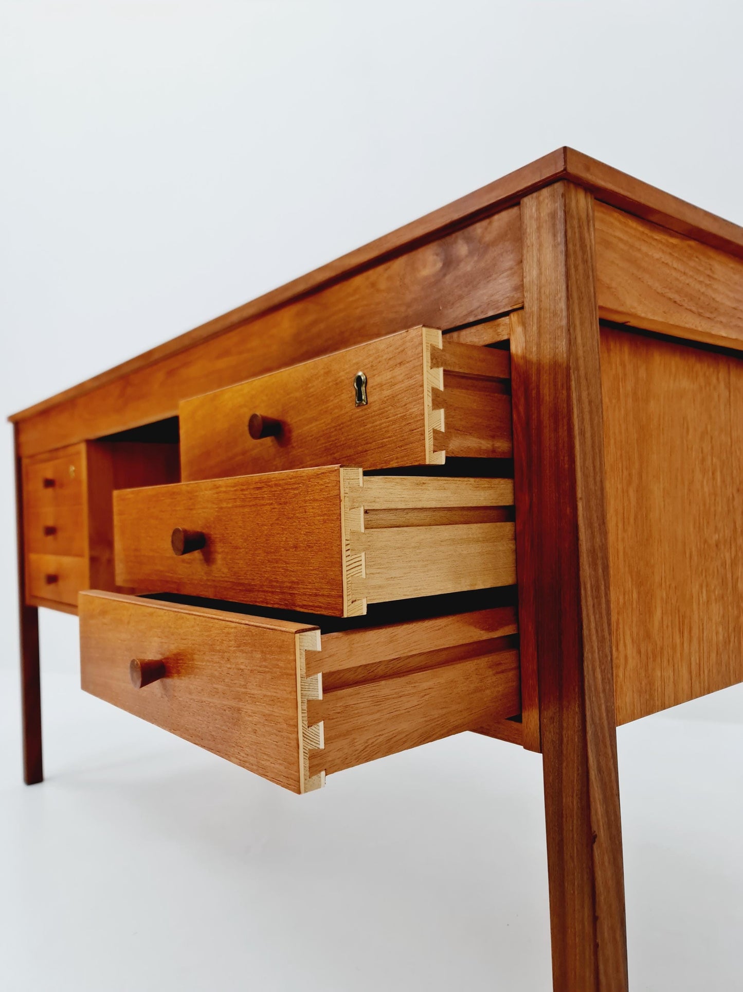 Midcentury Danish Teak Desk by Domino mobler, 1960s