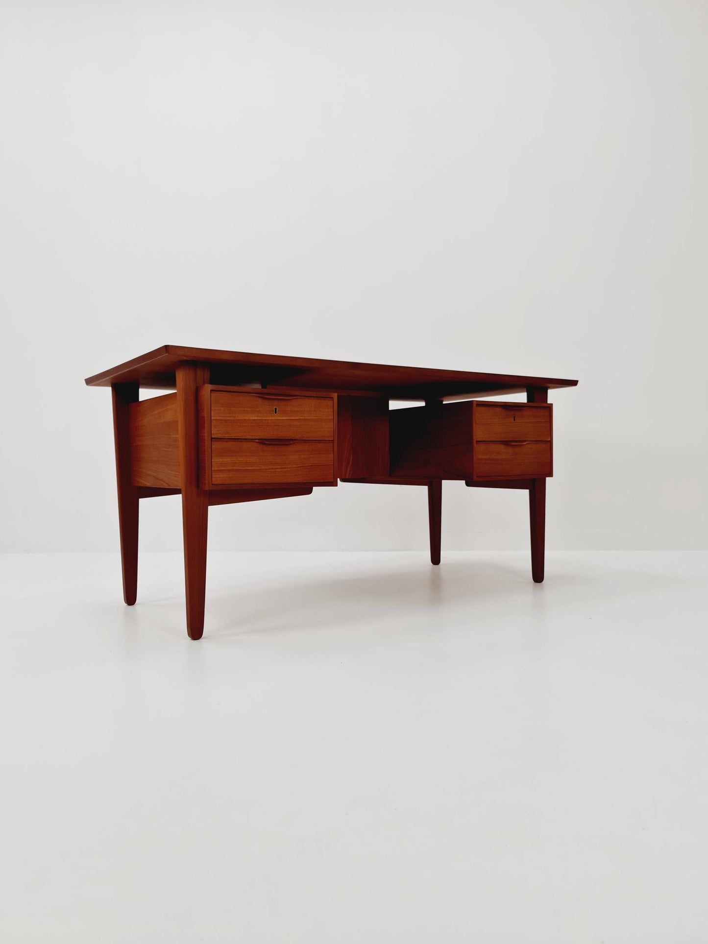 Danish teak desk by Henning Jorgensen for Fredericia Denmark, 1960s