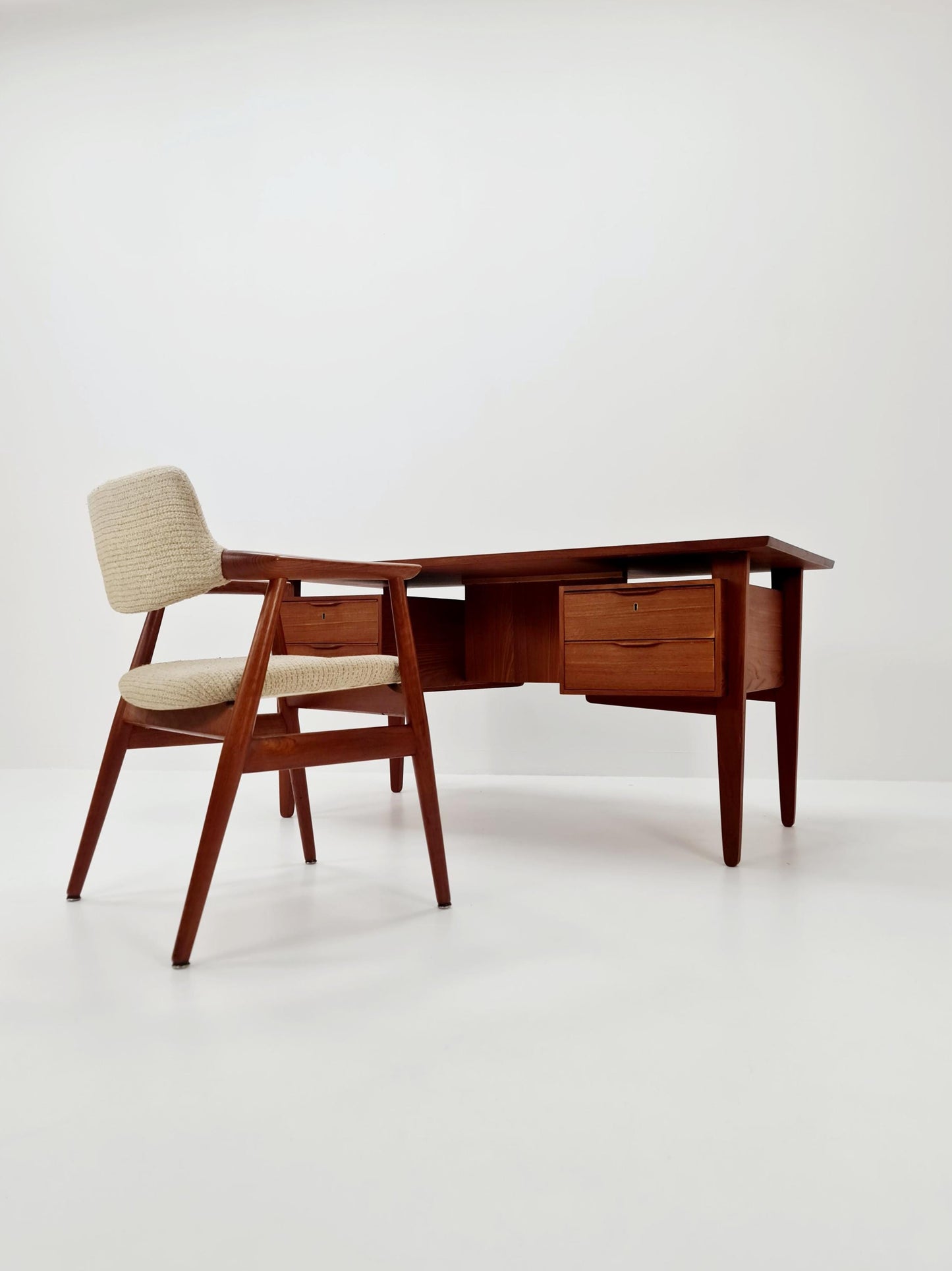 Danish teak desk by Henning Jorgensen for Fredericia Denmark, 1960s