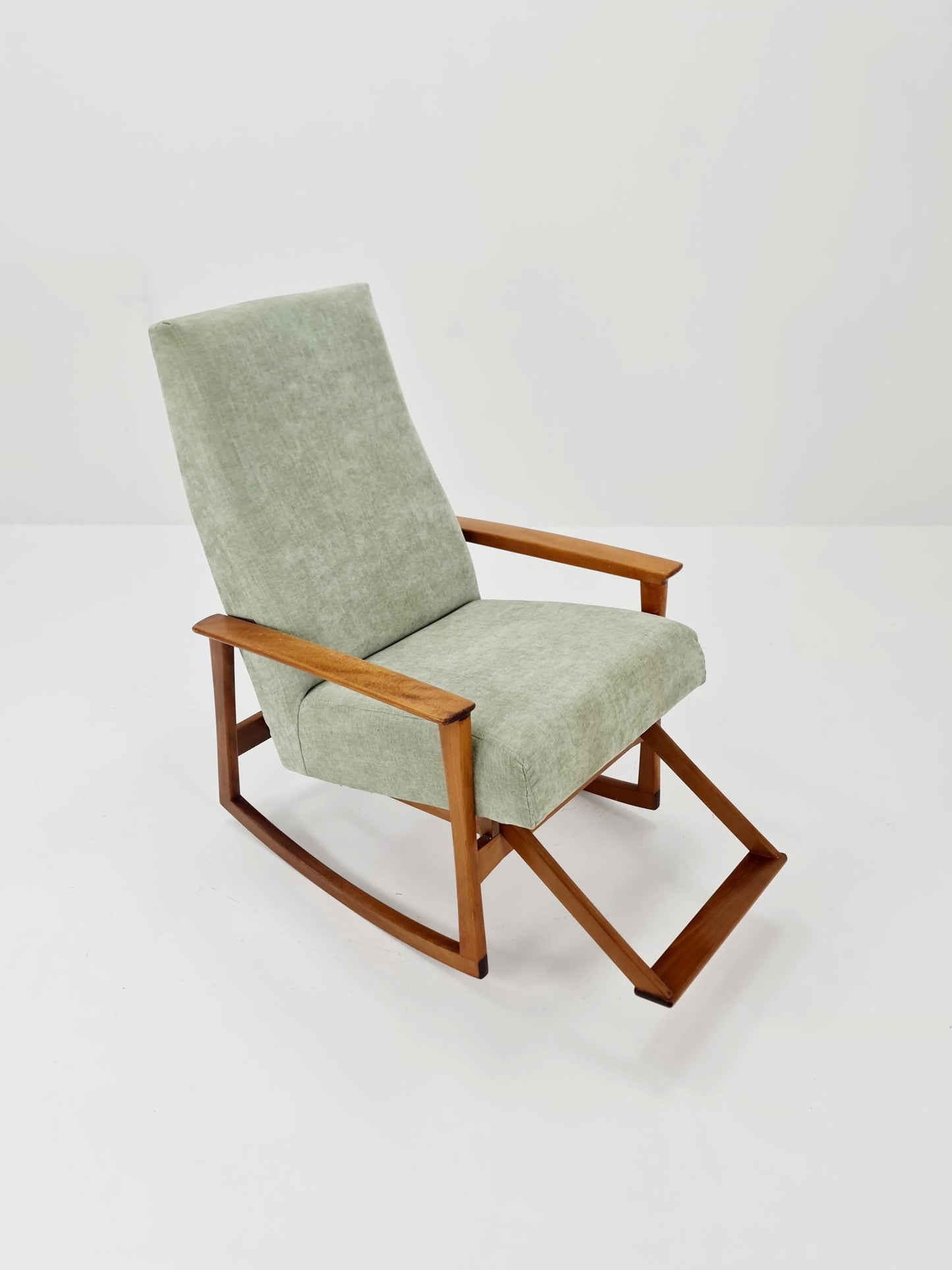 German Rocking Chair with foot Rest , 1950s
