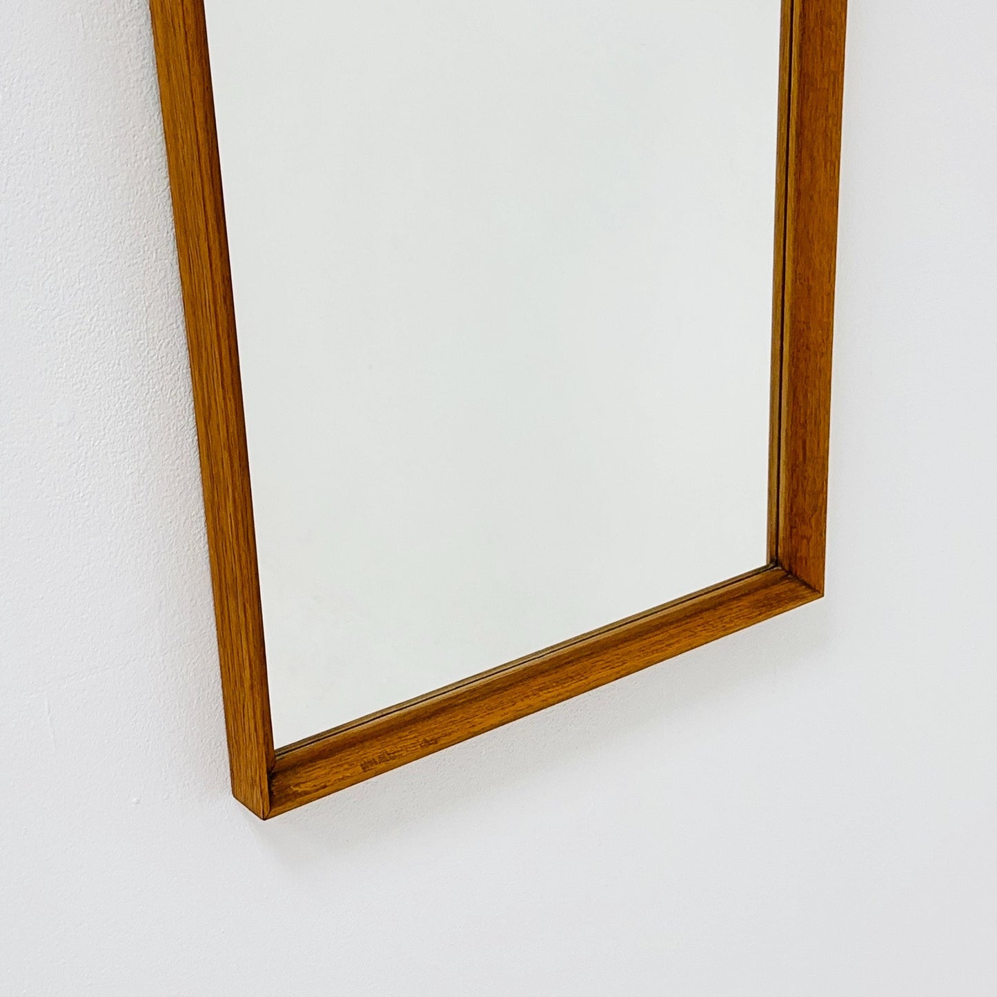 Oak Swedish mid-century Modern wall-mounted mirror 1960s