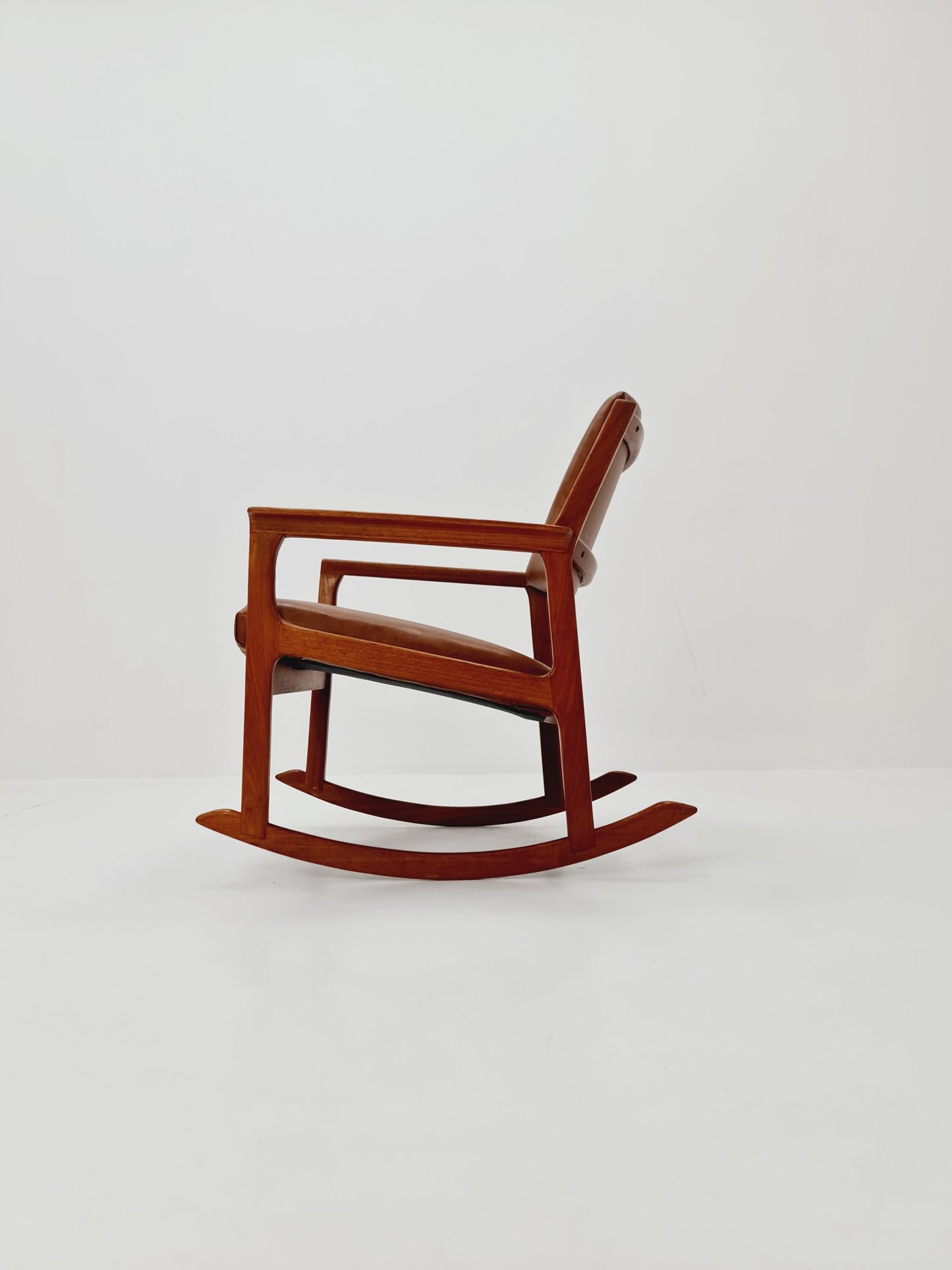 Mid century Scandinavian solid teak Rocking Chair by bröderna Andersson, 1960s
