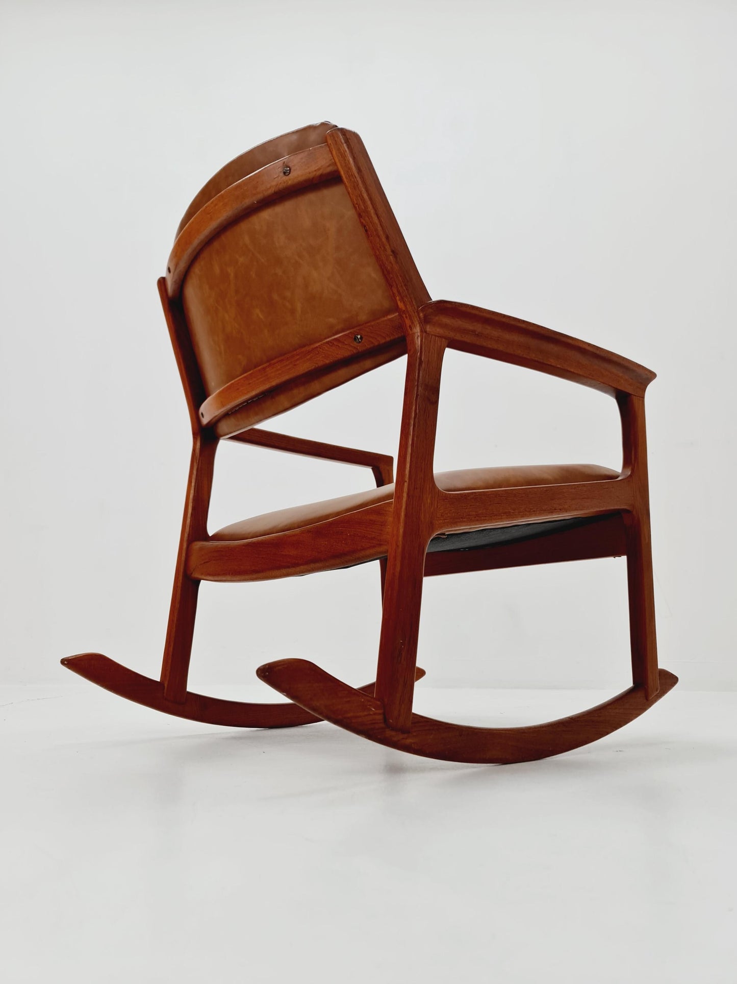 Mid century Scandinavian solid teak Rocking Chair by bröderna Andersson, 1960s