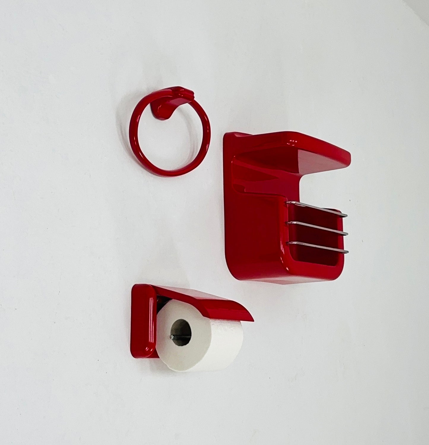 Space age bathroom decor set 1970s