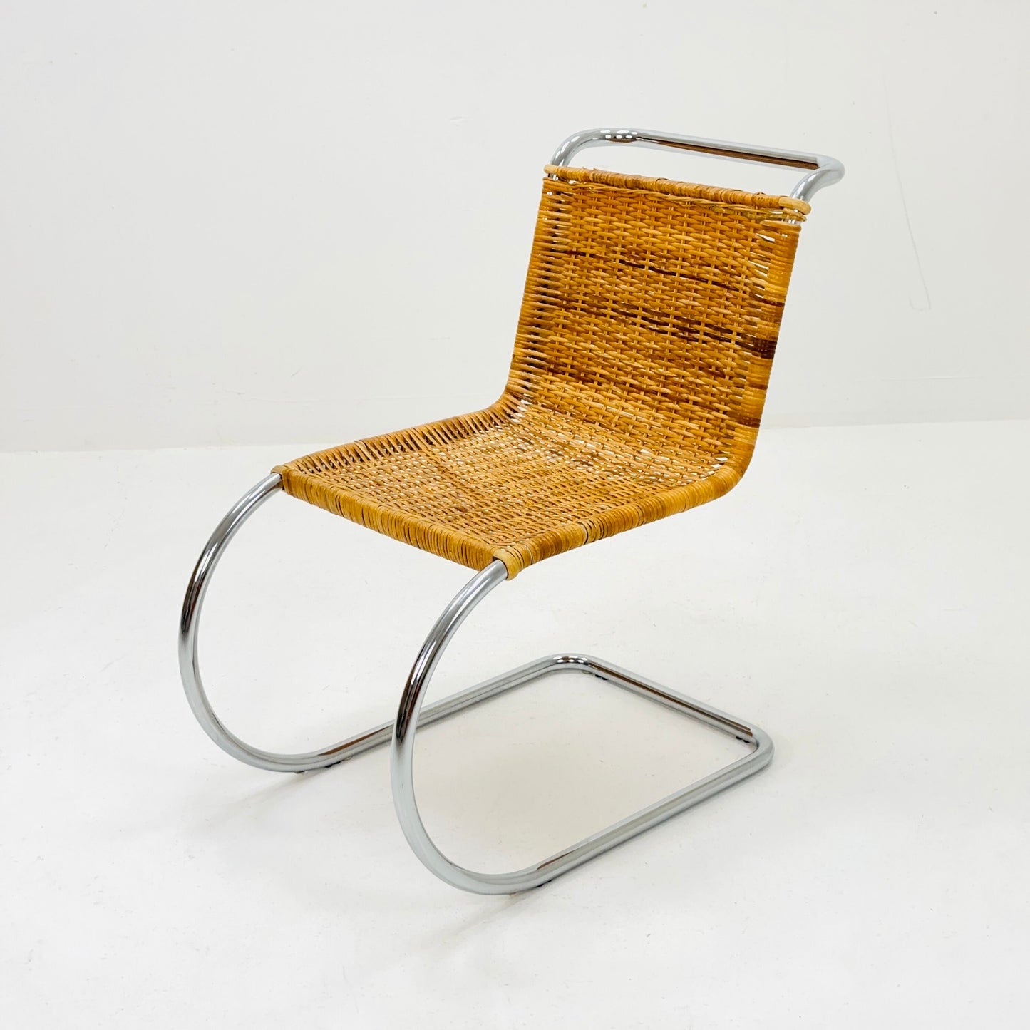 Mid century Bauhaus B42/MR10 Rattan Easy chair by Mies Van Der Rohe for Tecta, 1980