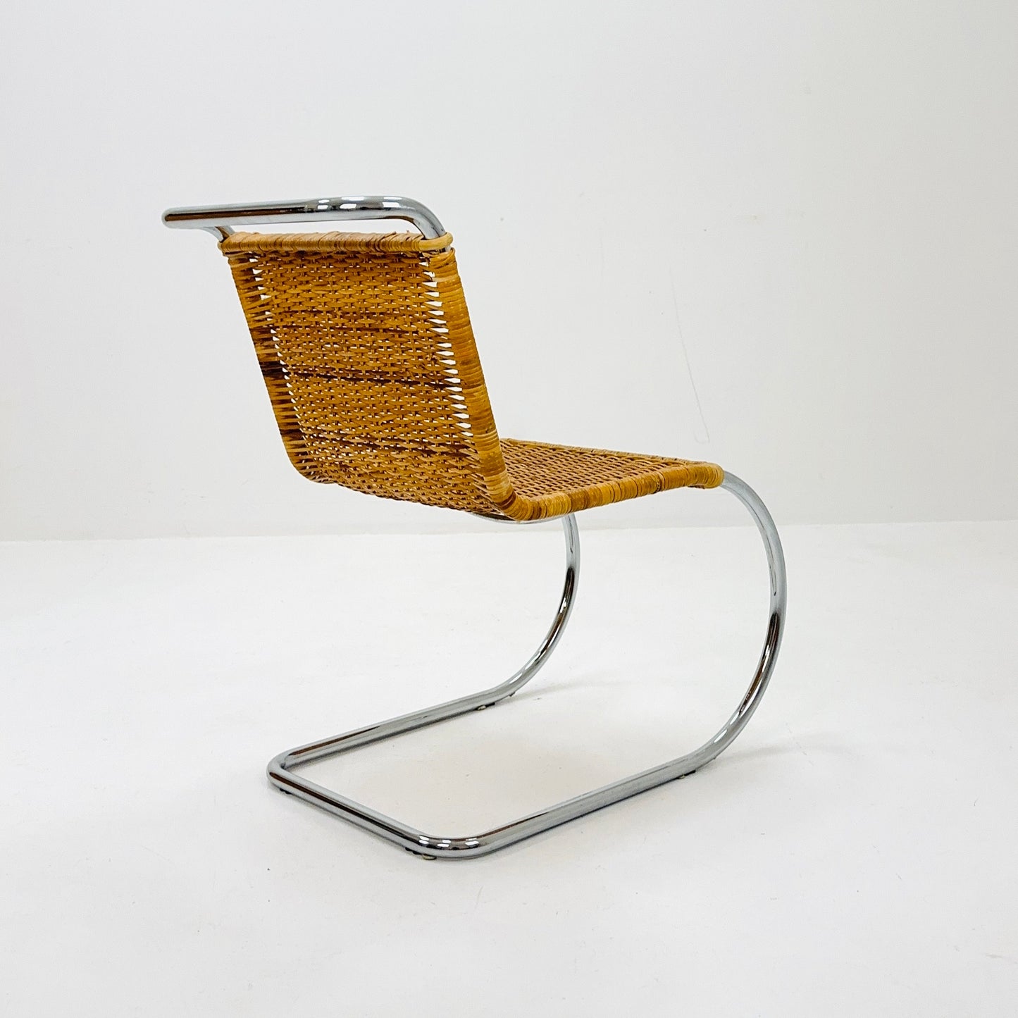 Mid century Bauhaus B42/MR10 Rattan Easy chair by Mies Van Der Rohe for Tecta, 1980