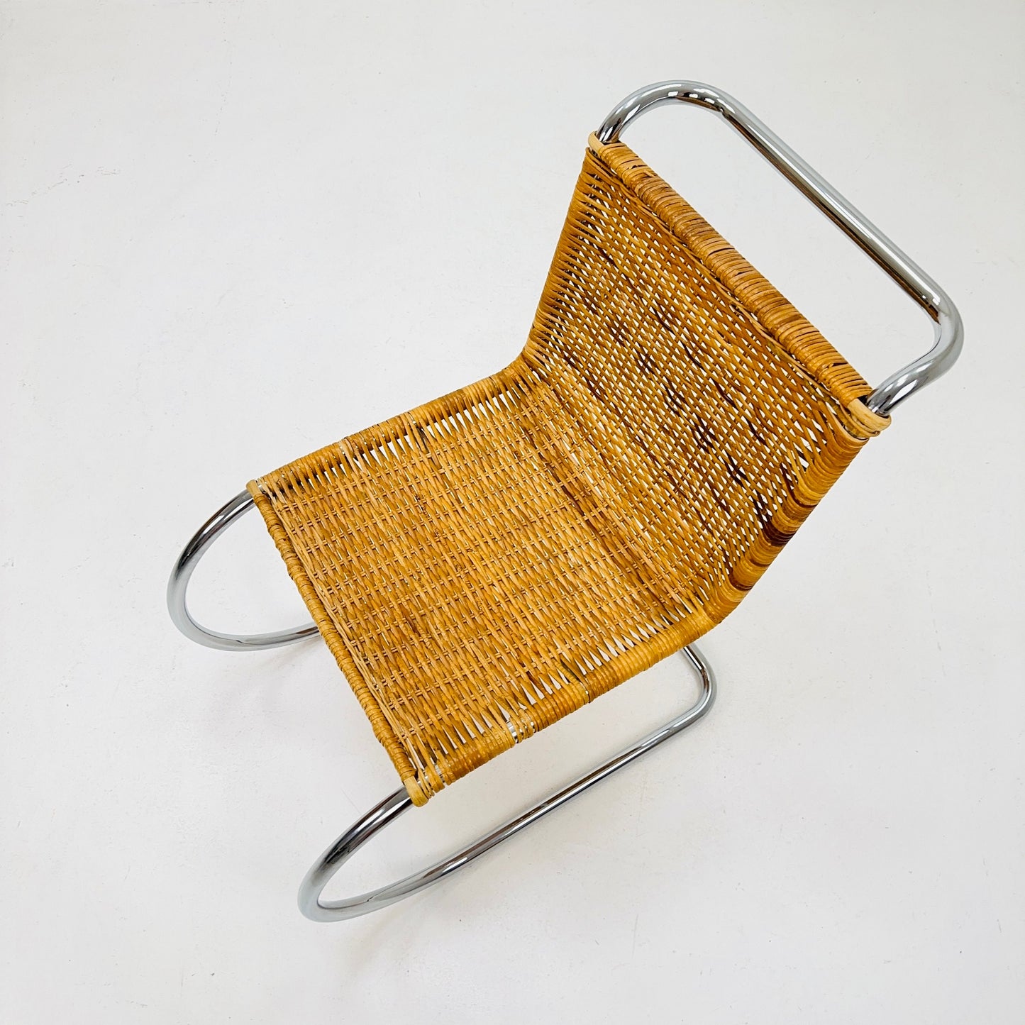 Mid century Bauhaus B42/MR10 Rattan Easy chair by Mies Van Der Rohe for Tecta, 1980