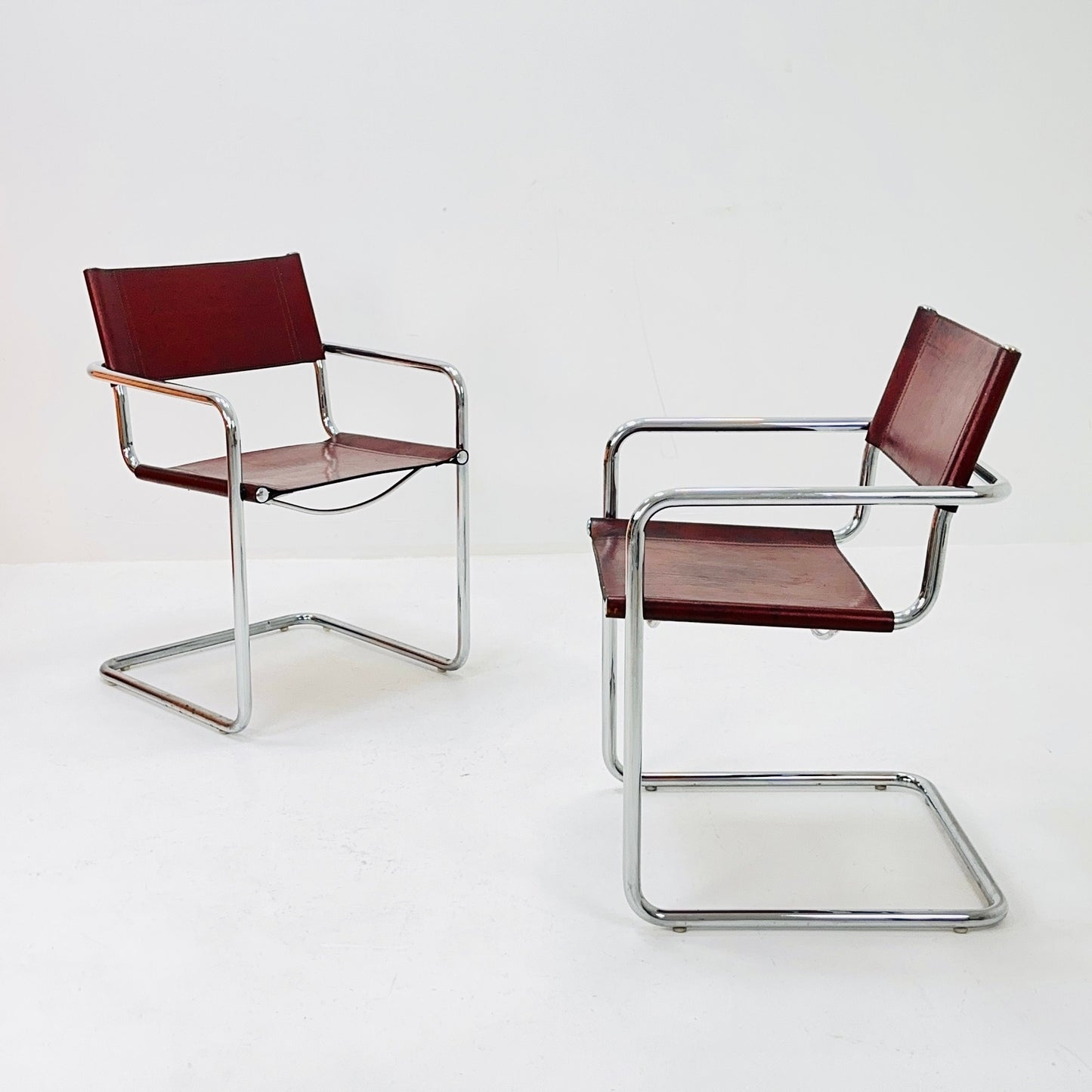set of 2 Mid century Model MG5 Centro Studi desk chair by Mart Stam & Marcel Breuer for Matteo Grassi, 1970s