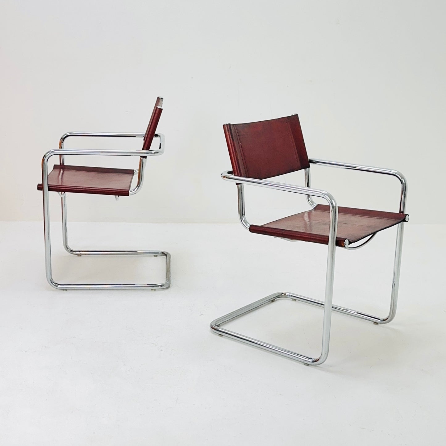 set of 2 Mid century Model MG5 Centro Studi desk chair by Mart Stam & Marcel Breuer for Matteo Grassi, 1970s