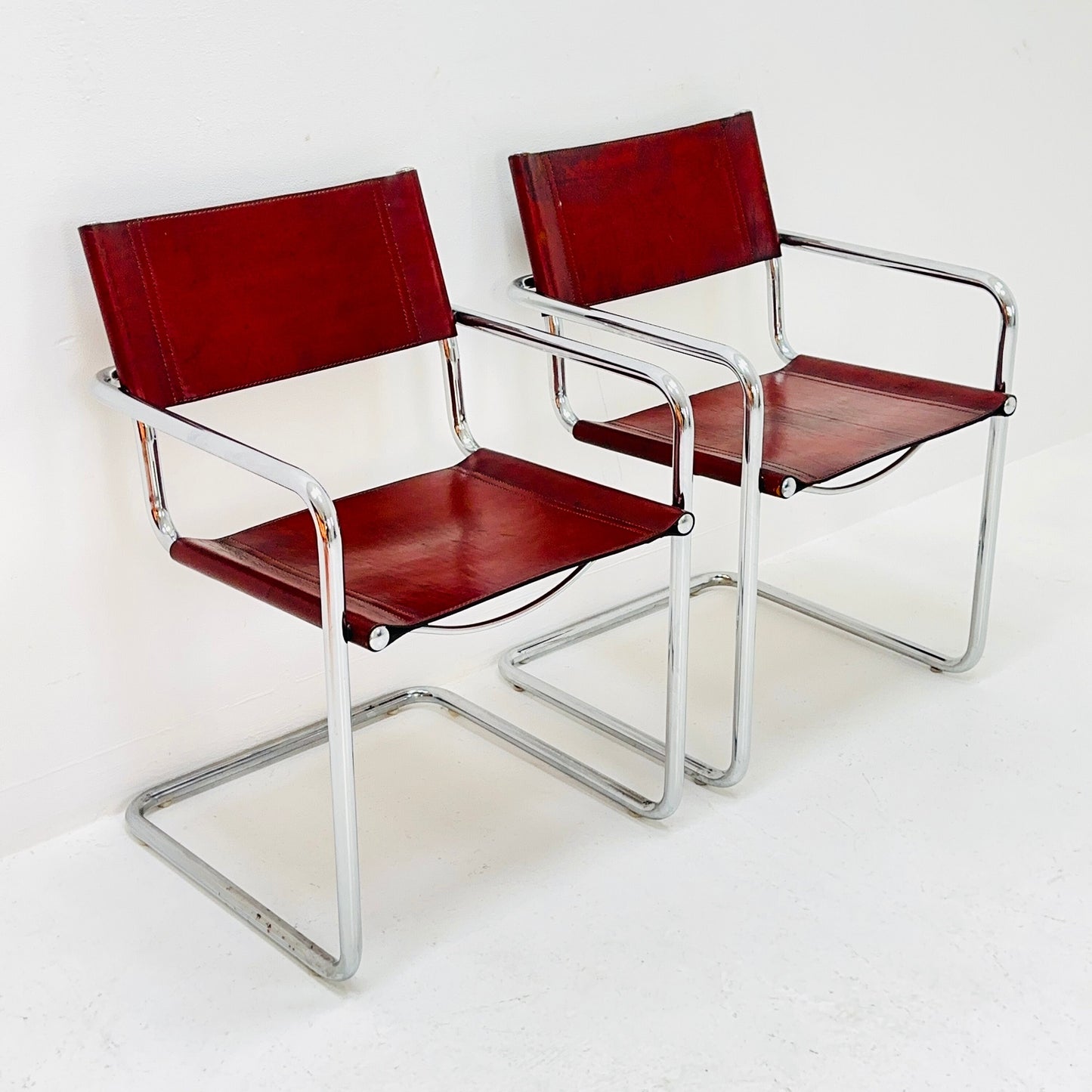 set of 2 Mid century Model MG5 Centro Studi desk chair by Mart Stam & Marcel Breuer for Matteo Grassi, 1970s