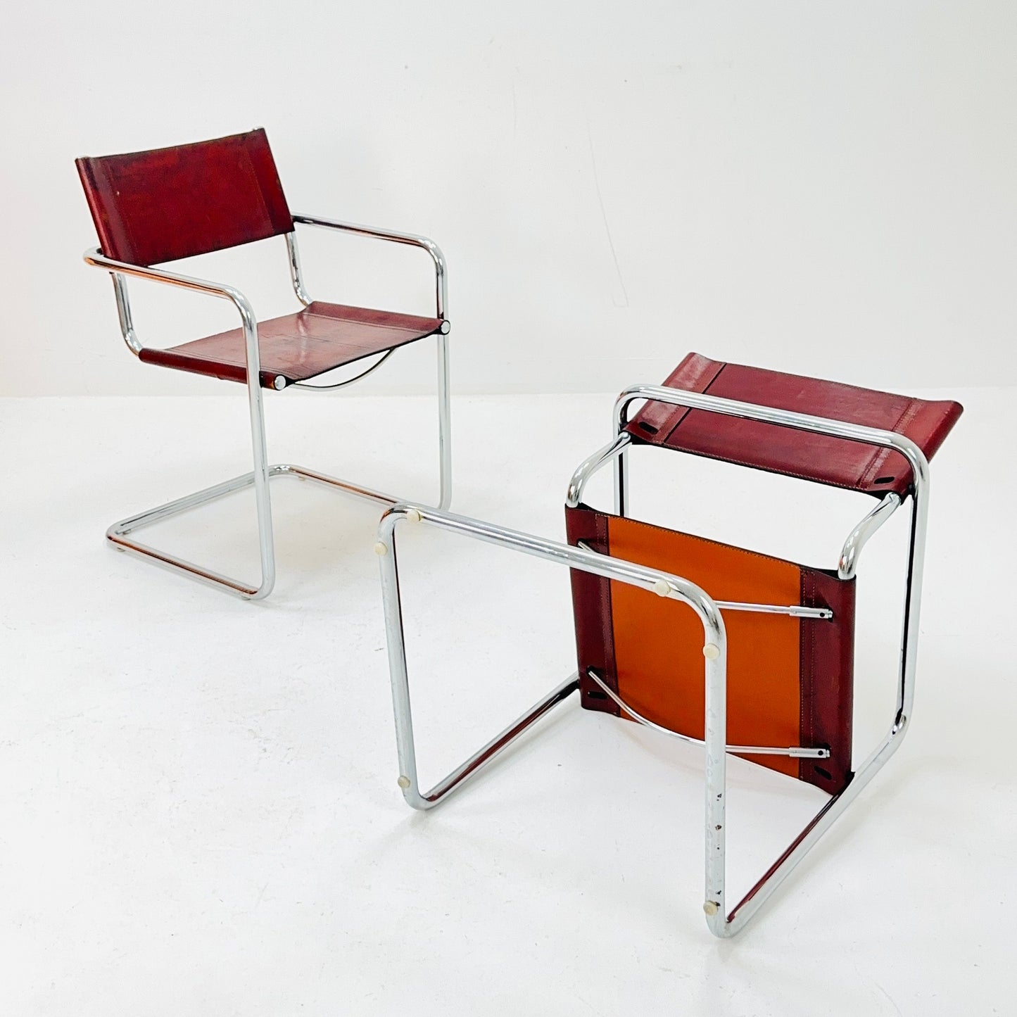 set of 2 Mid century Model MG5 Centro Studi desk chair by Mart Stam & Marcel Breuer for Matteo Grassi, 1970s