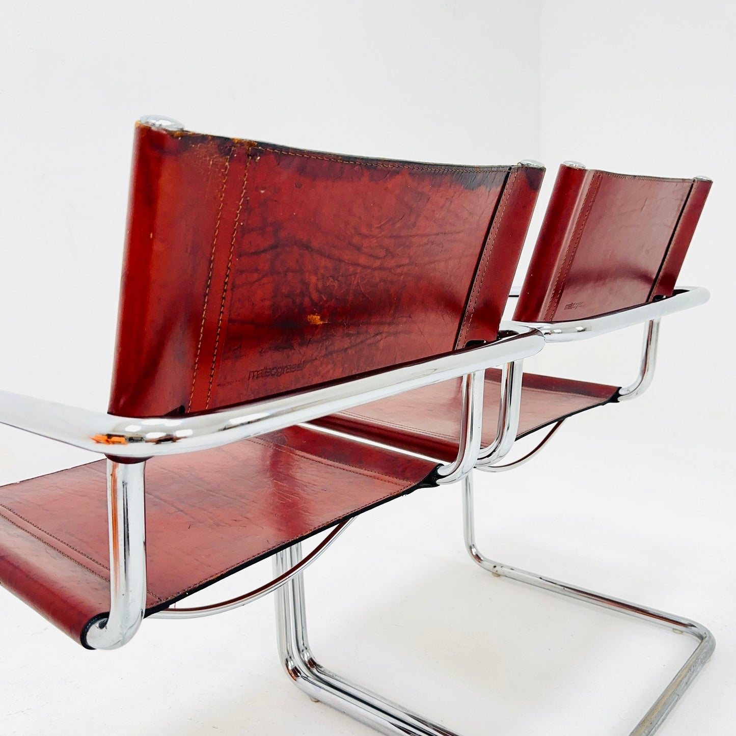 set of 2 Mid century Model MG5 Centro Studi desk chair by Mart Stam & Marcel Breuer for Matteo Grassi, 1970s