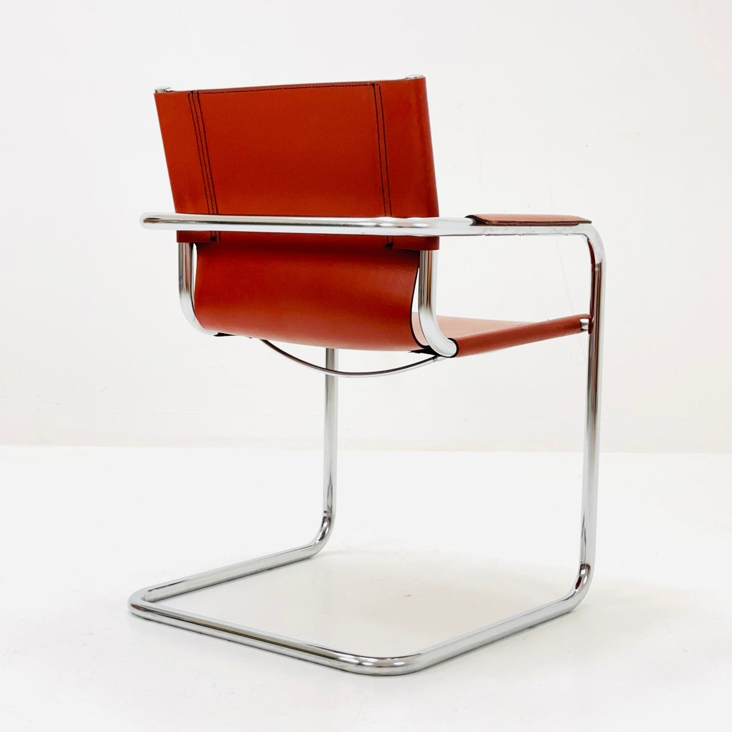Bauhaus mid century Visitor Chair MG5 by mart stam and Marcel Brauer Italy 1980s