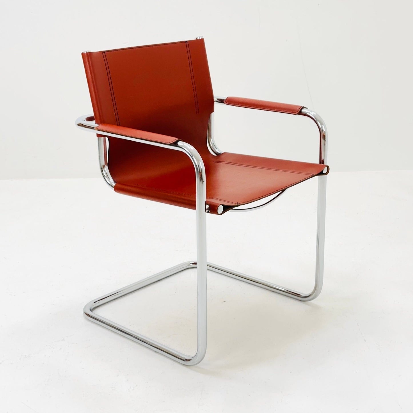 Bauhaus mid century Visitor Chair MG5 by mart stam and Marcel Brauer Italy 1980s