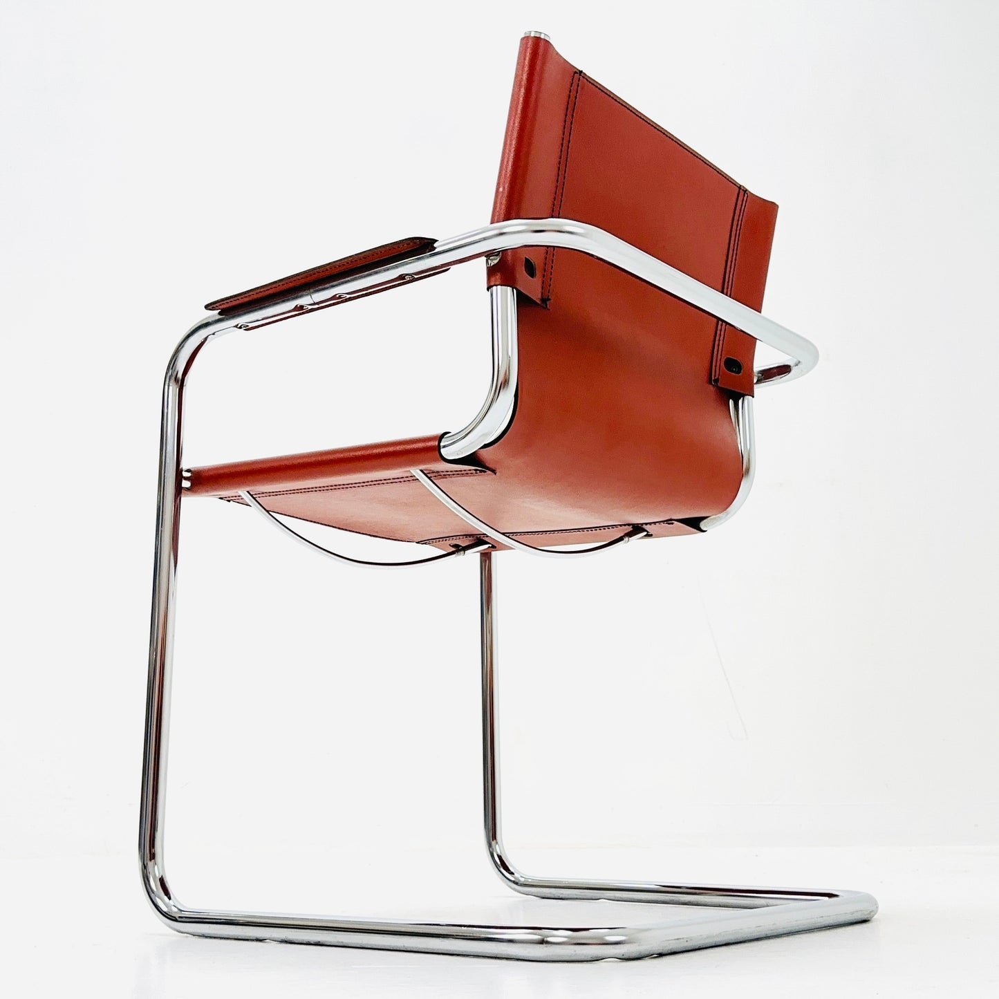 Bauhaus mid century Visitor Chair MG5 by mart stam and Marcel Brauer Italy 1980s