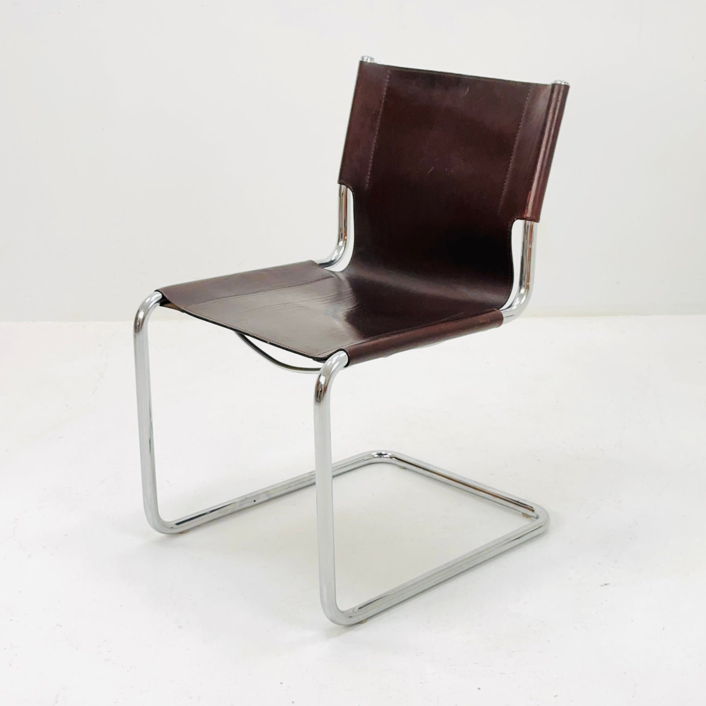 1 of 7 Mid-Century Vintage S33 Chair by Mart Stam & Marcel Breuer for Matteo Grassi 1980s Italy
