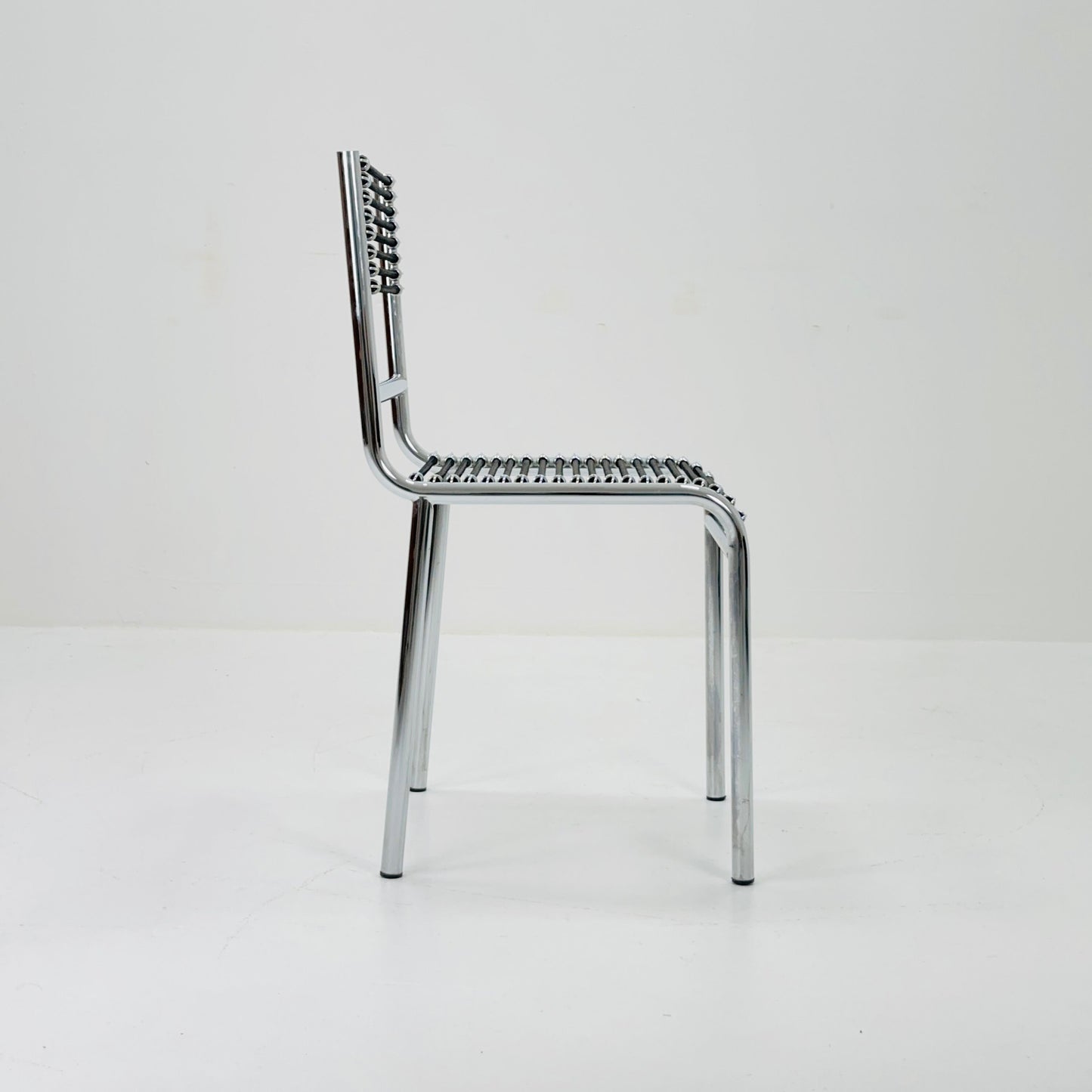 Mid century steel René Herbst 'Sandows' Side chair france 1970s