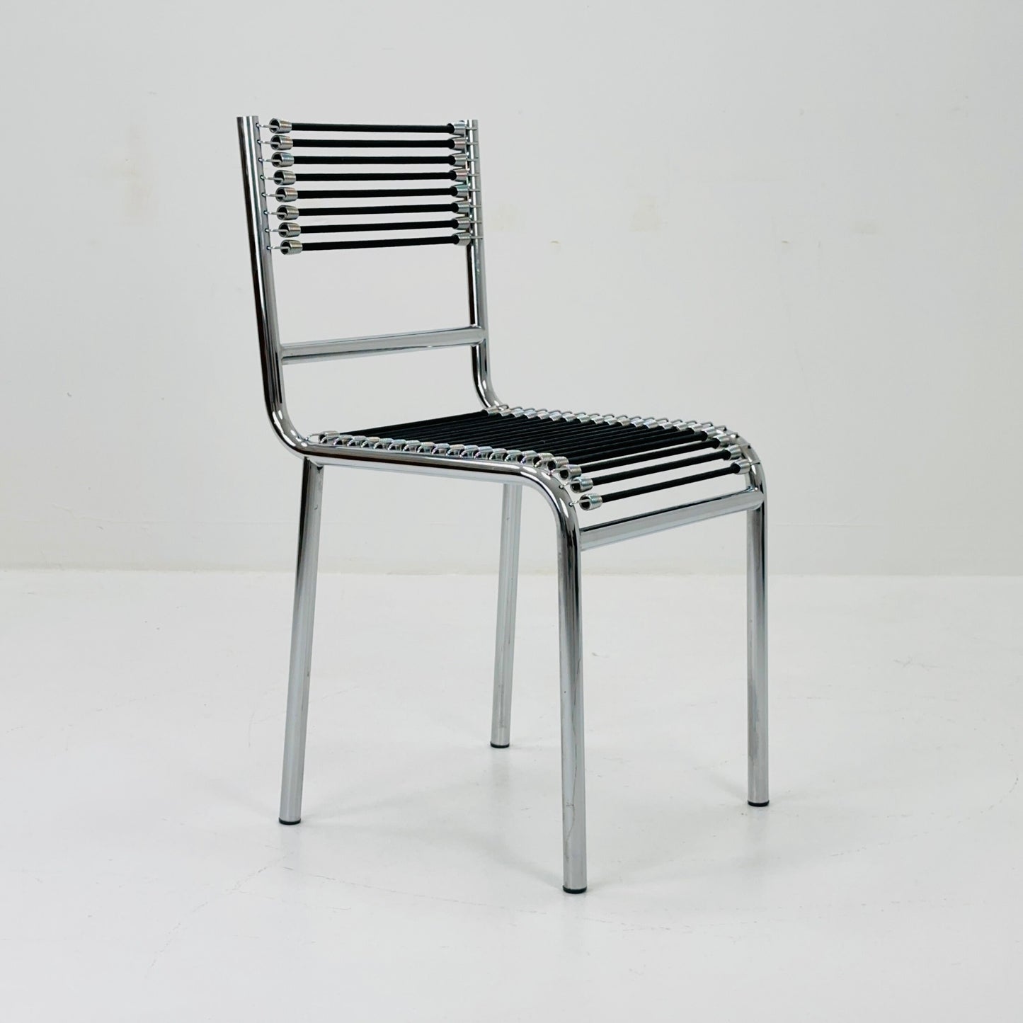 Mid century steel René Herbst 'Sandows' Side chair france 1970s